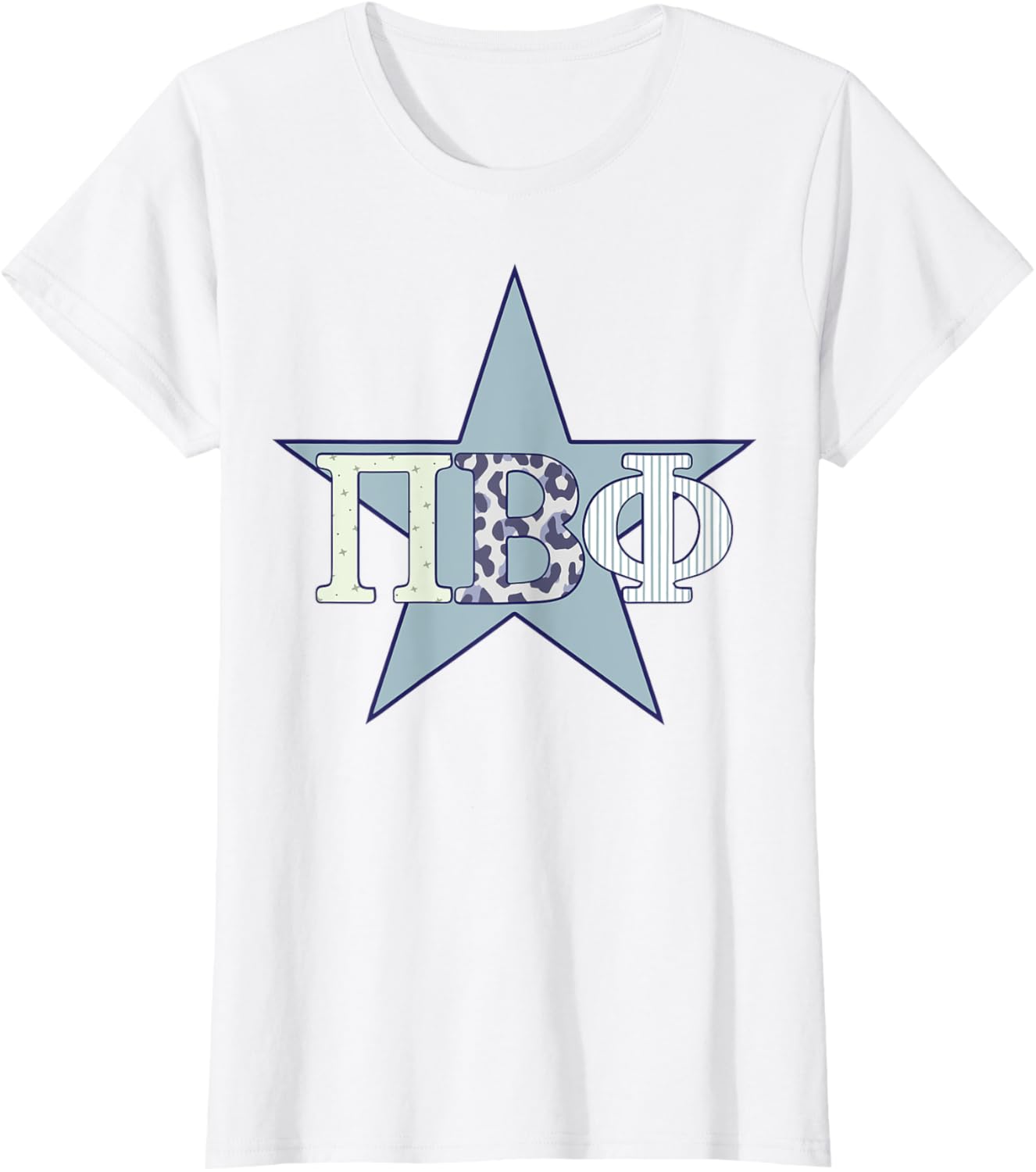 Pi Beta Phi Official Patchwork Star T-Shirt for Stylish Sorority Wear - 7