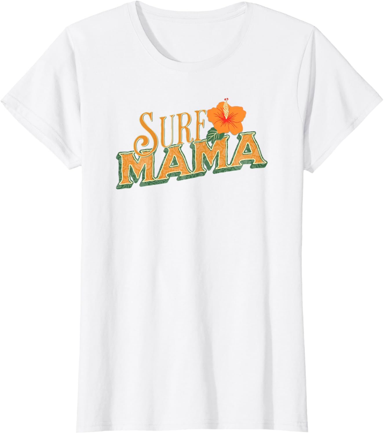 Surf Mama Flower Beachy Style Mom T-Shirt for Trendy Summer Vibes - 1