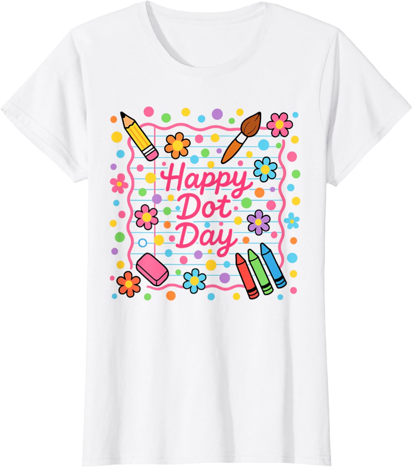 Happy Dot Shirt Day Bow Coquette T-Shirt for Teacher Girls Clothing - 1