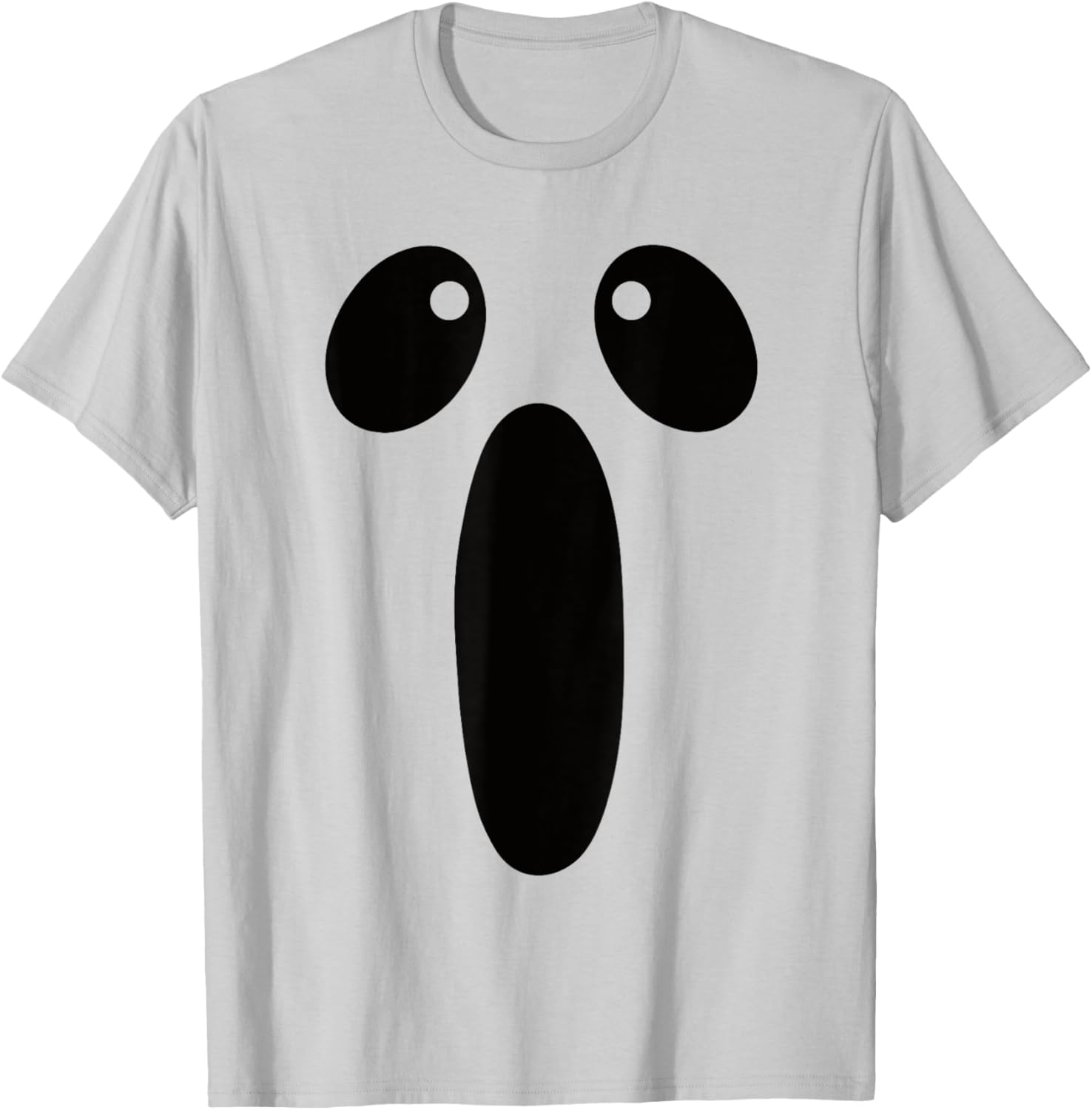 Funny Ghost Face Halloween Costume T-Shirt for Lazy Celebrations - 1