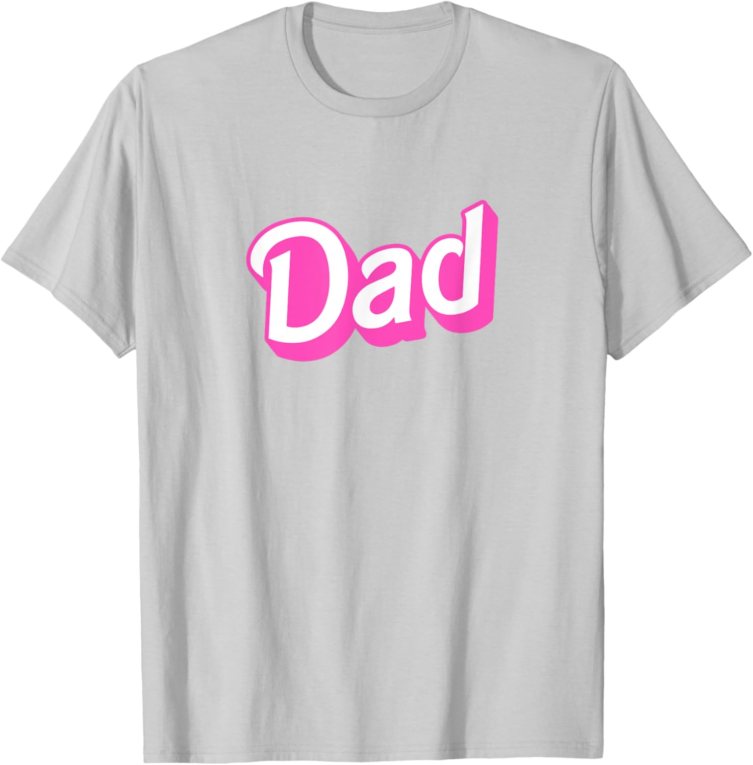 Dad Pink and White Overlapping Font Halloween Costume T-Shirt for Men - 3