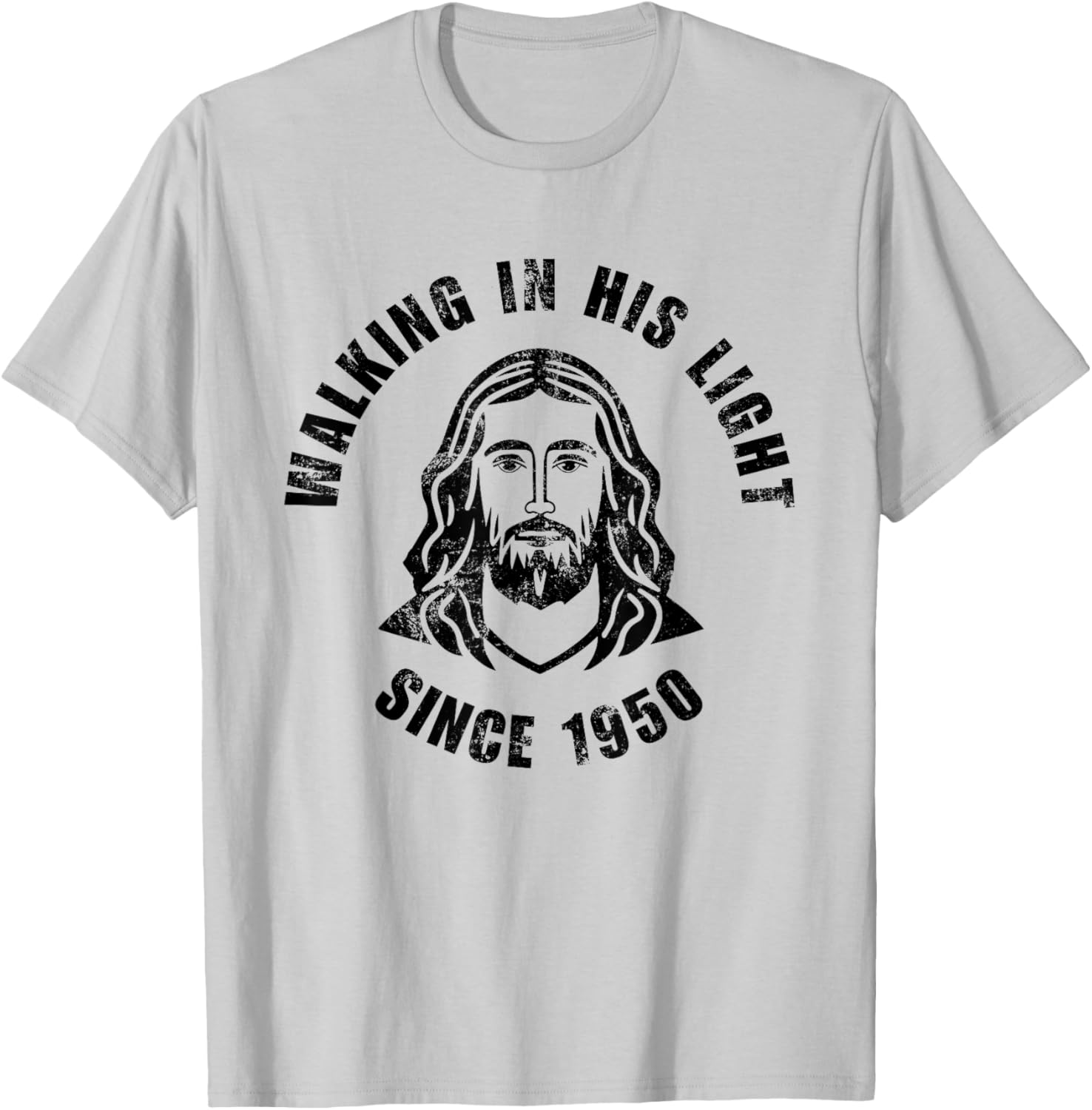 Walking In His Light Since 1950 Inspirational Christian T-Shirt for Men and Women - 2