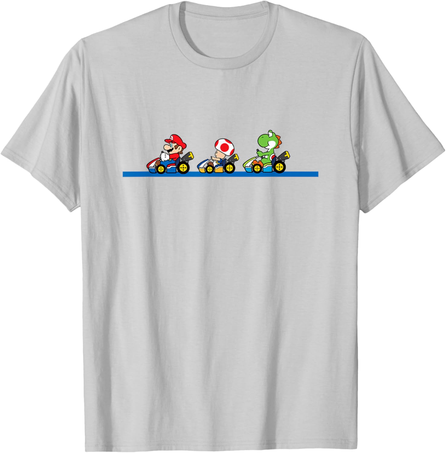 Vintage Mario Kart T-Shirt featuring Yoshi, Toad, and Mario Racing Fun - 12