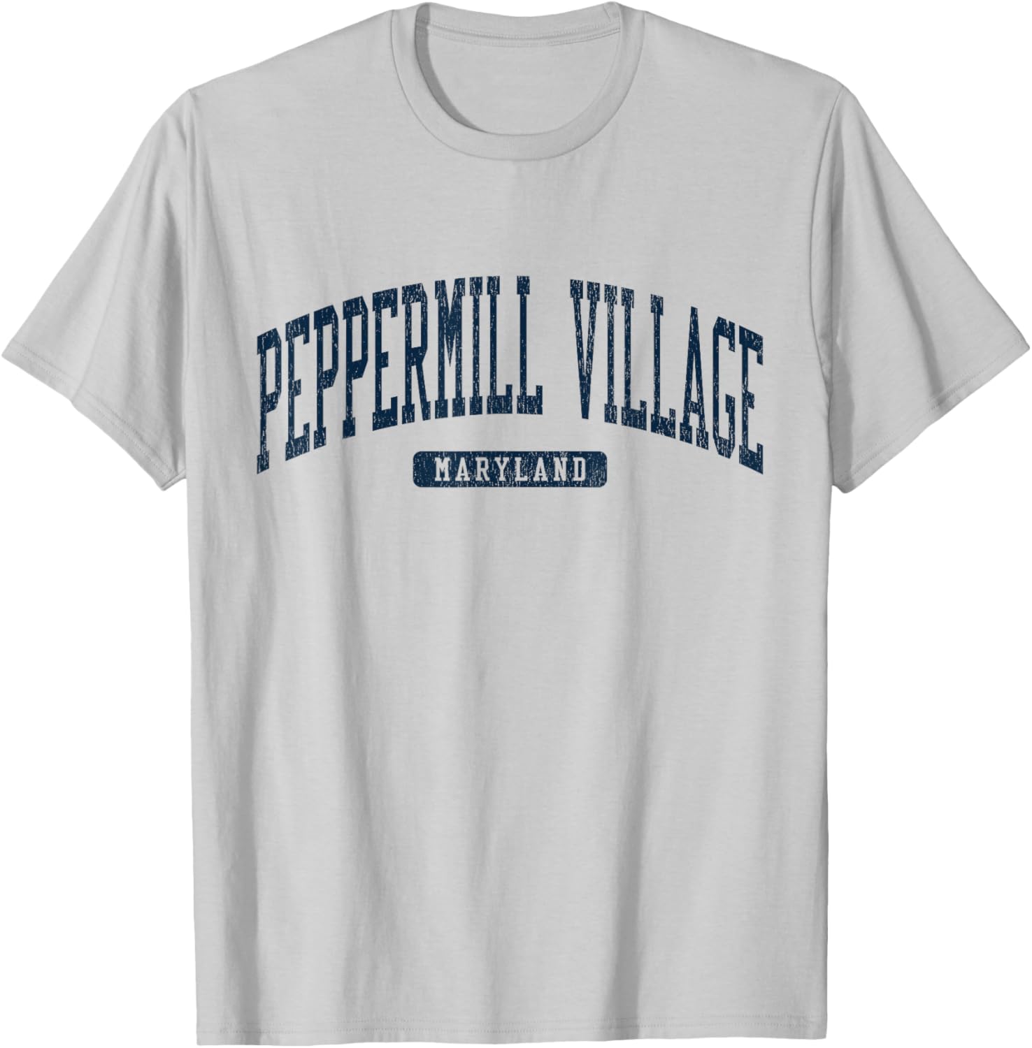 Peppermill Village Maryland College Blue T-Shirt for University Students - 11