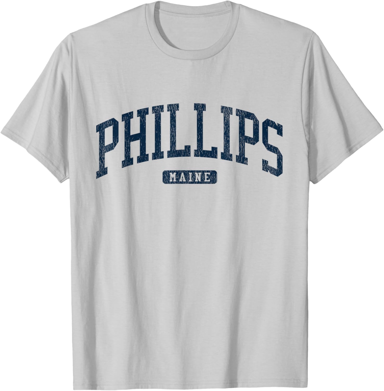Phillips Maine College University Blue T-Shirt for Students and Alumni - 11