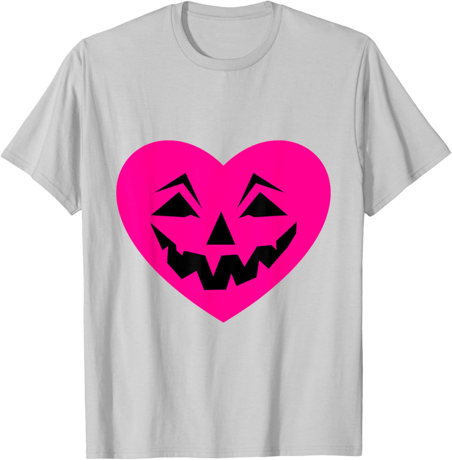 Pink Halloween Heart Goth T-Shirt for Creepy Ominous Valentine Style - 23