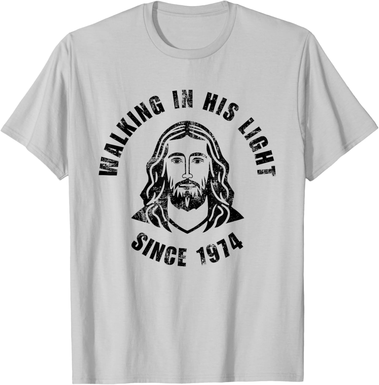 Walking In His Light Since 1974 Christian Quote T-Shirt for Positivity - 7