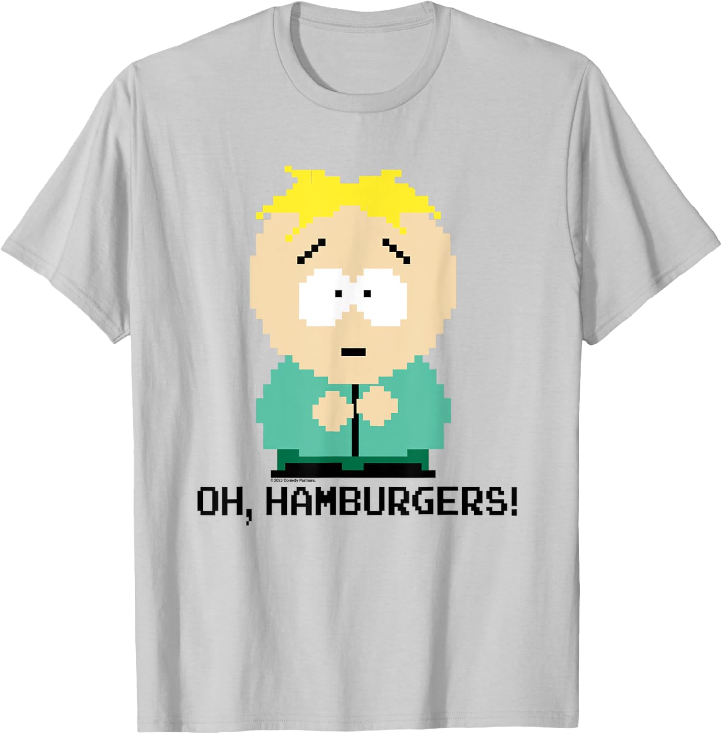 South Park Butters Oh Hamburgers Pixel Art T-Shirt for Fans - 2