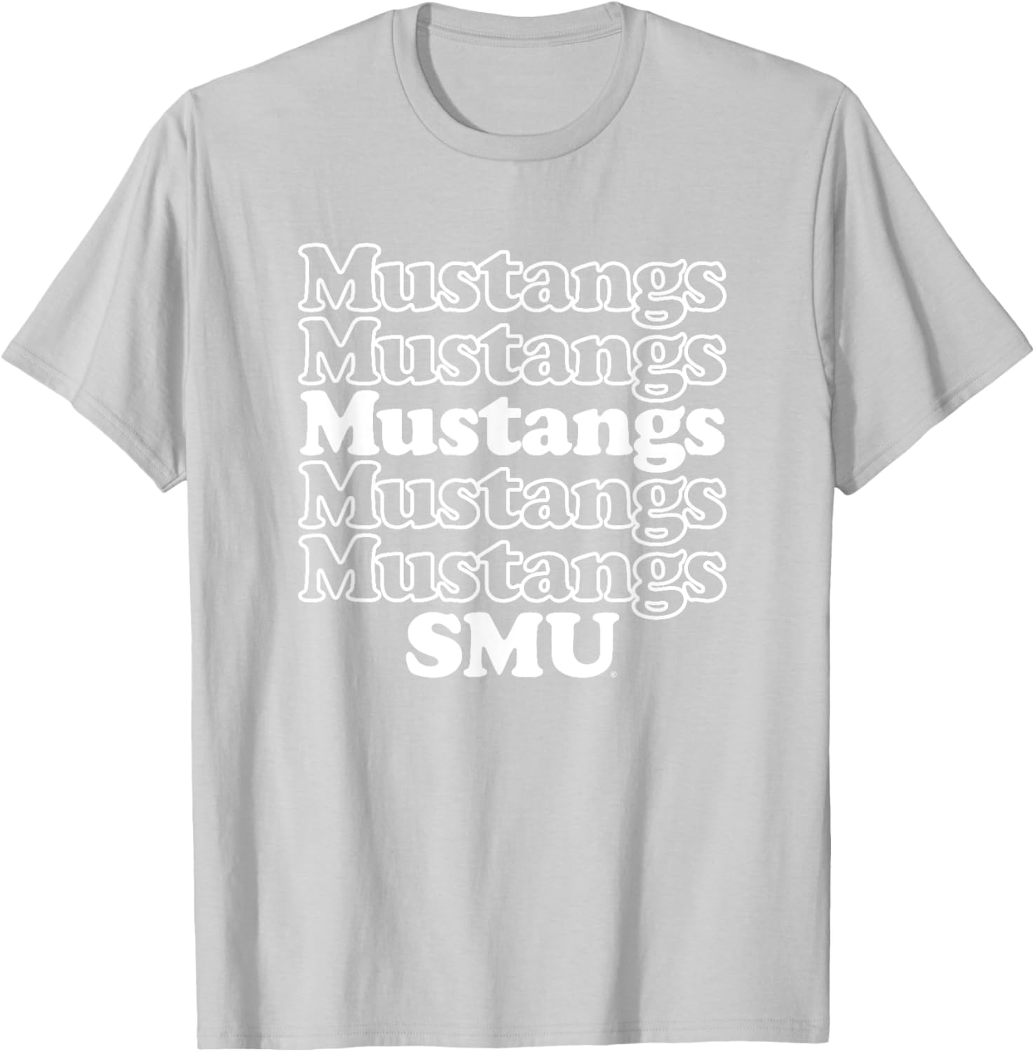 Southern Methodist Mustangs Stacked Spirit T-Shirt for Sports Fans - 1