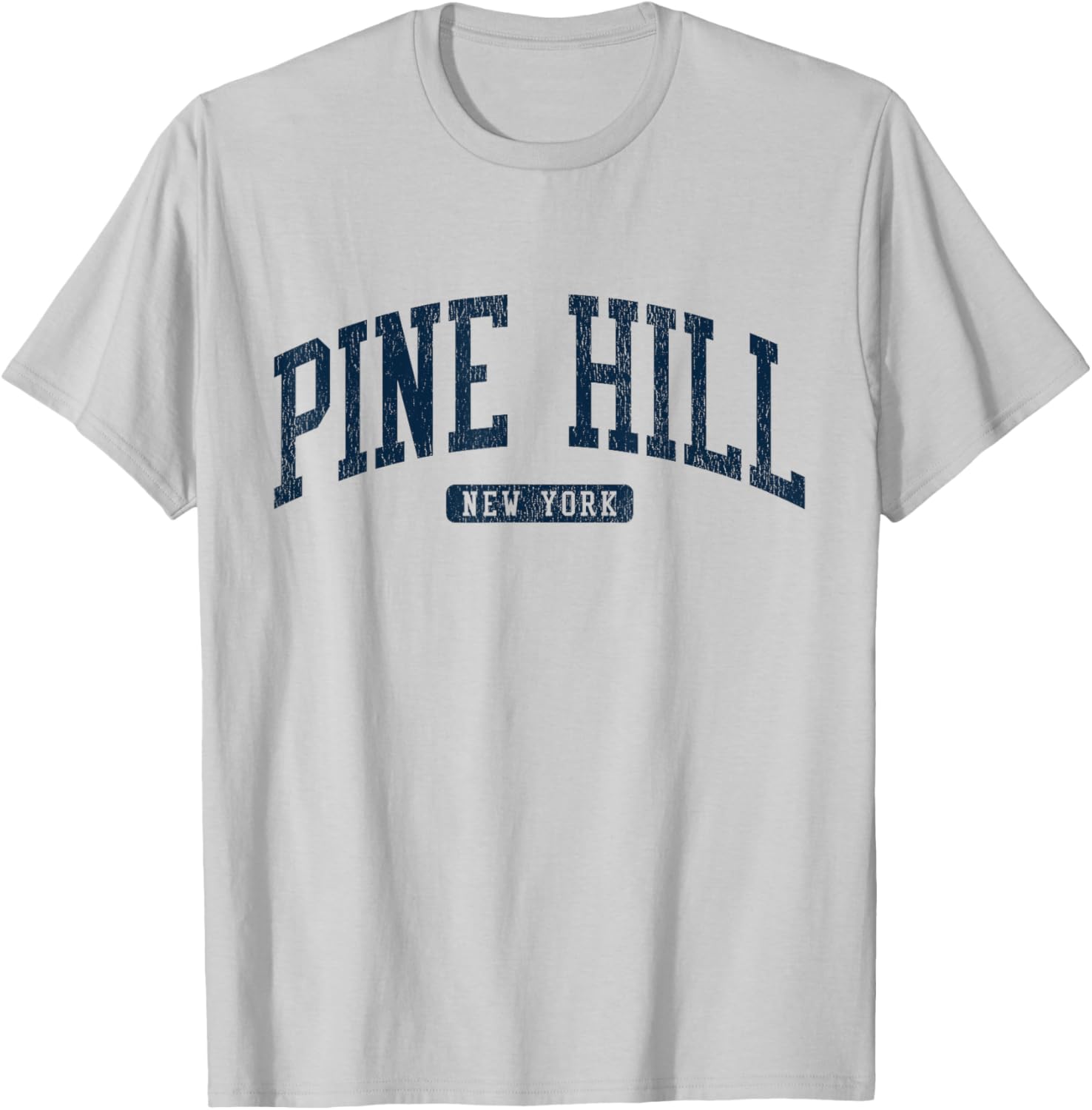 Pine Hill New York College Style Blue T-Shirt for Trendy Students - 17