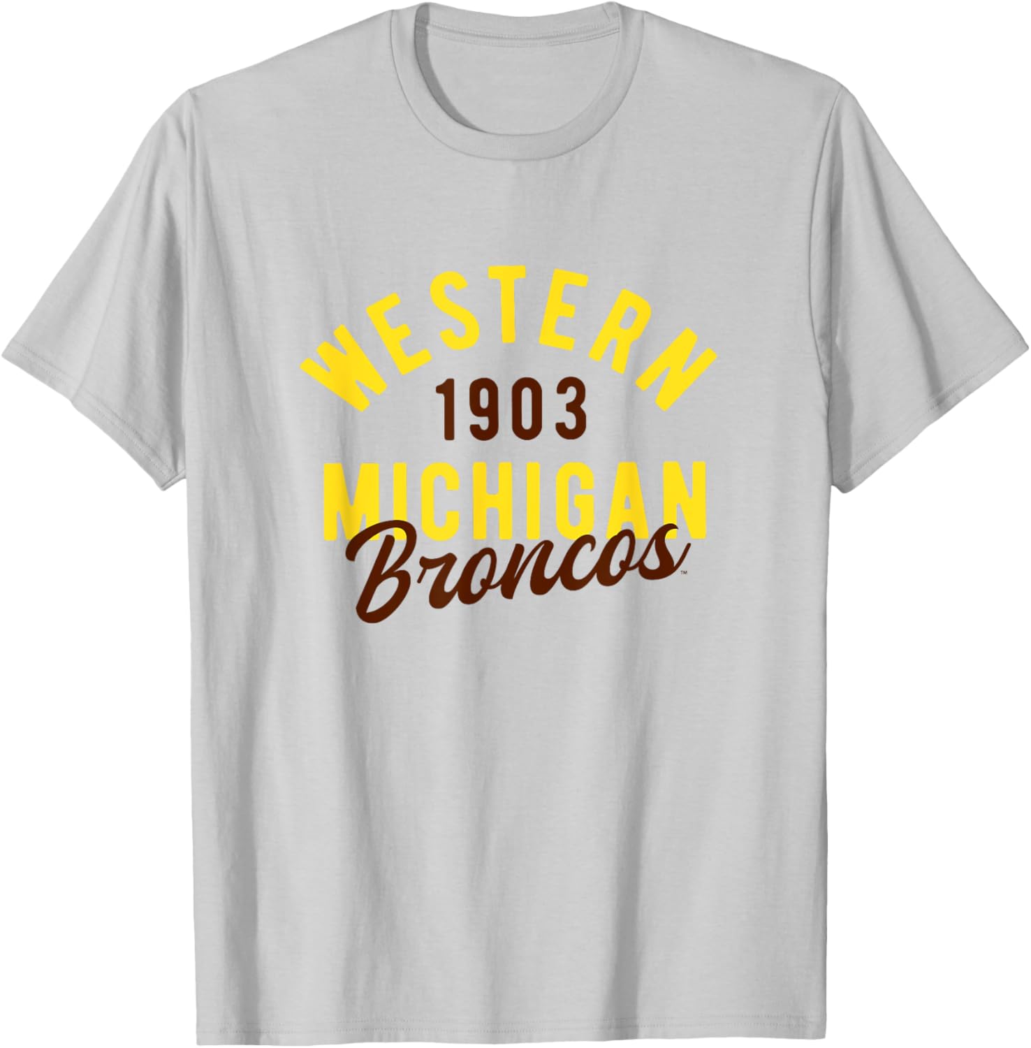 Western Michigan University Broncos Classic Script T-Shirt for Fans - 1