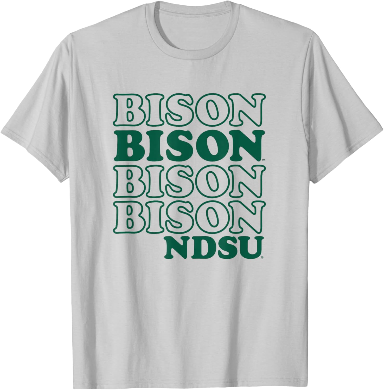 North Dakota State University Bison Stacked Spirit T-Shirt for Fans - 2