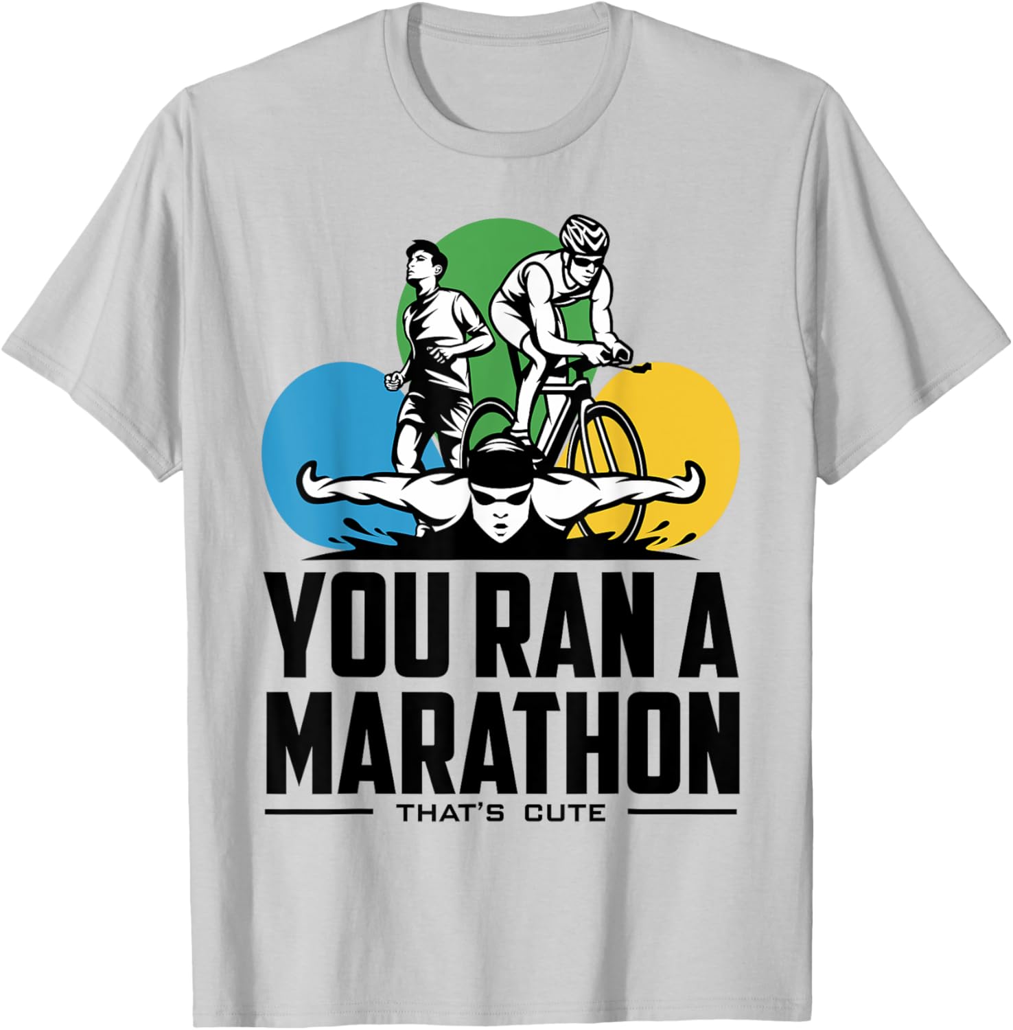 Triathlon Marathoners T-Shirt for Proud Runners | Fun Fitness Tee - 16