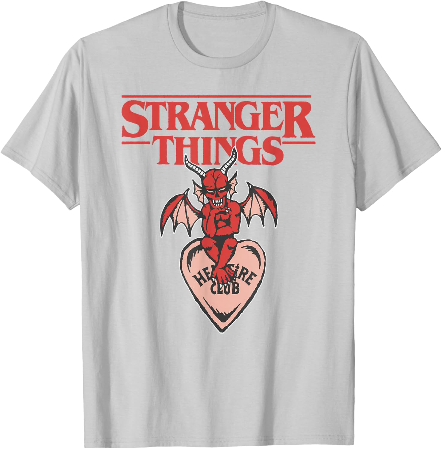 Stranger Things Valentine's Hellfire Demon Candy Heart T-Shirt for Fans - 9