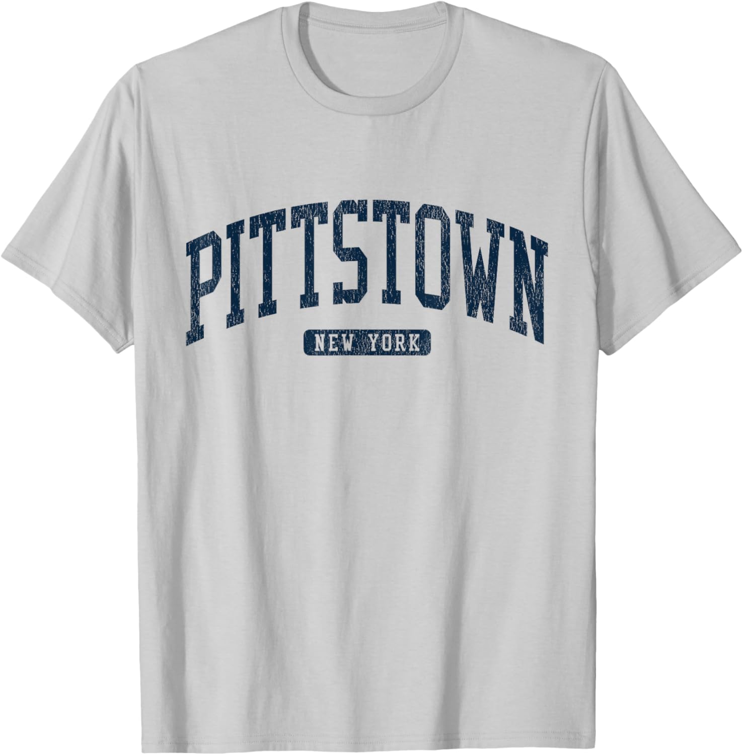 Pittstown NY College Style Blue T-Shirt for Students and Alumni - 3