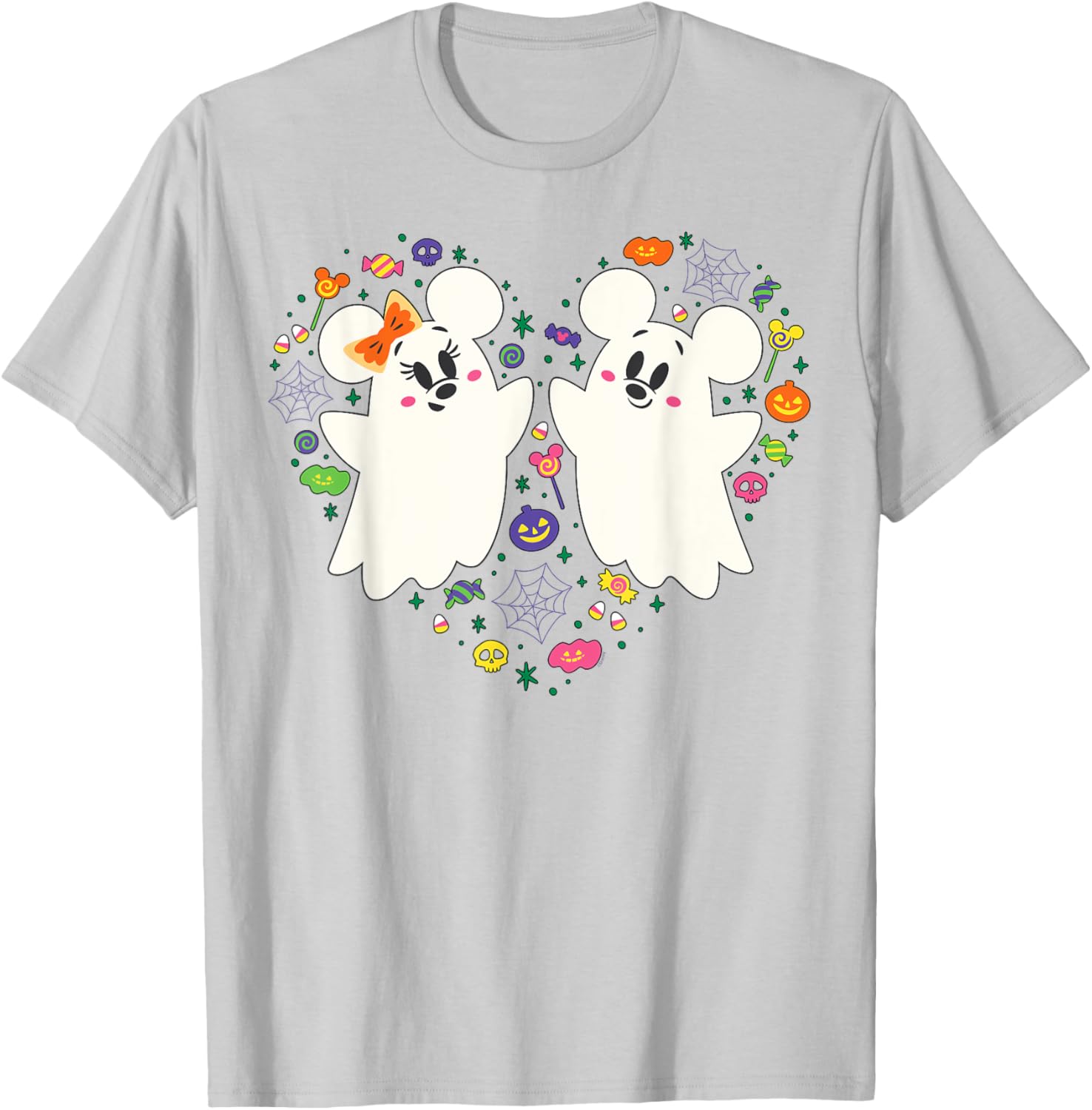 Disney Mickey and Minnie Ghosts Halloween Heart T-Shirt for Kids - 9