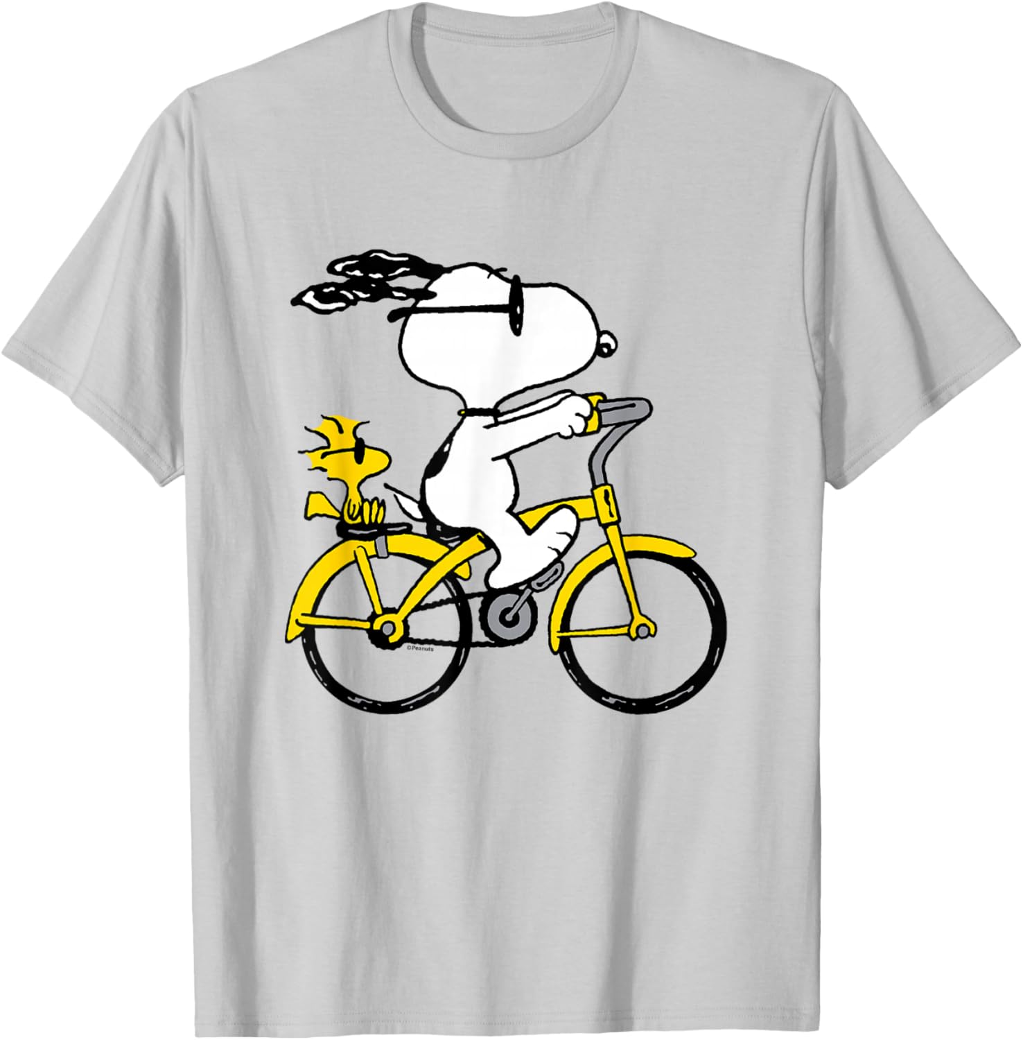 Snoopy and Woodstock Bike Ride T-Shirt for Fun Casual Outfits - 7