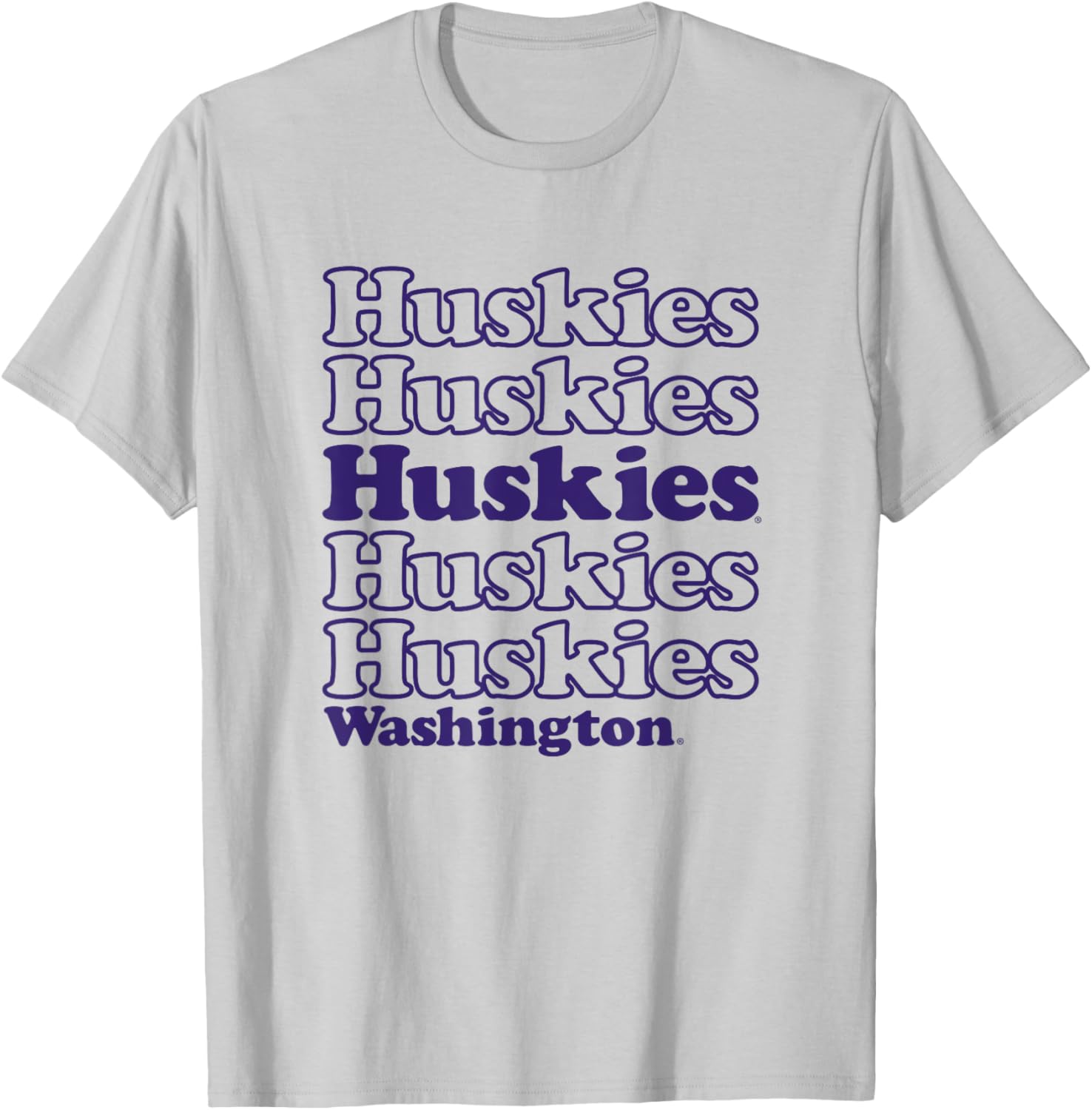University of Washington Huskies Stacked Spirit T-Shirt for Fans - 3