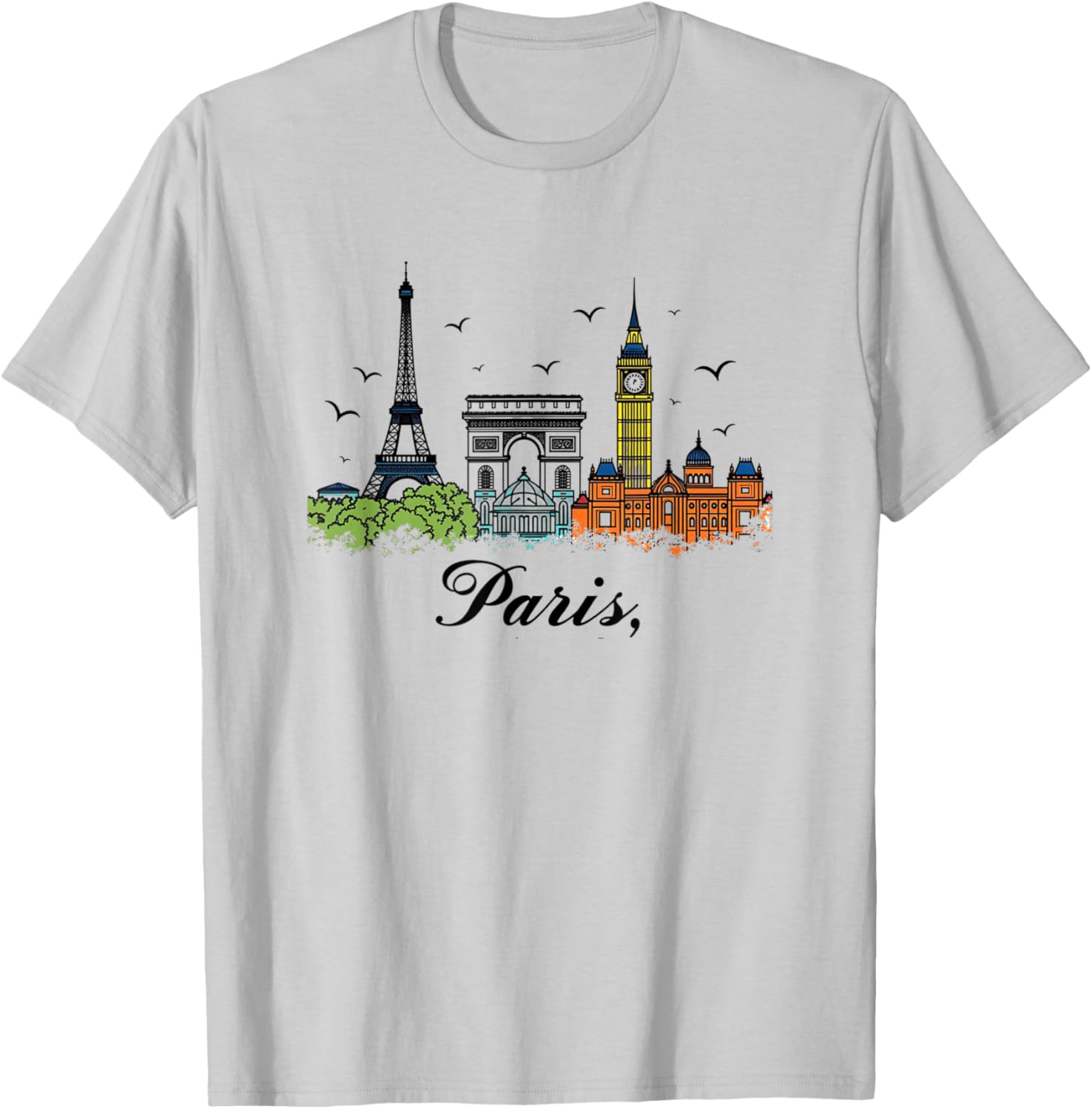 Vintage Eiffel Tower Paris T-Shirt Je T'aime Retro Style Souvenir Wear - 6