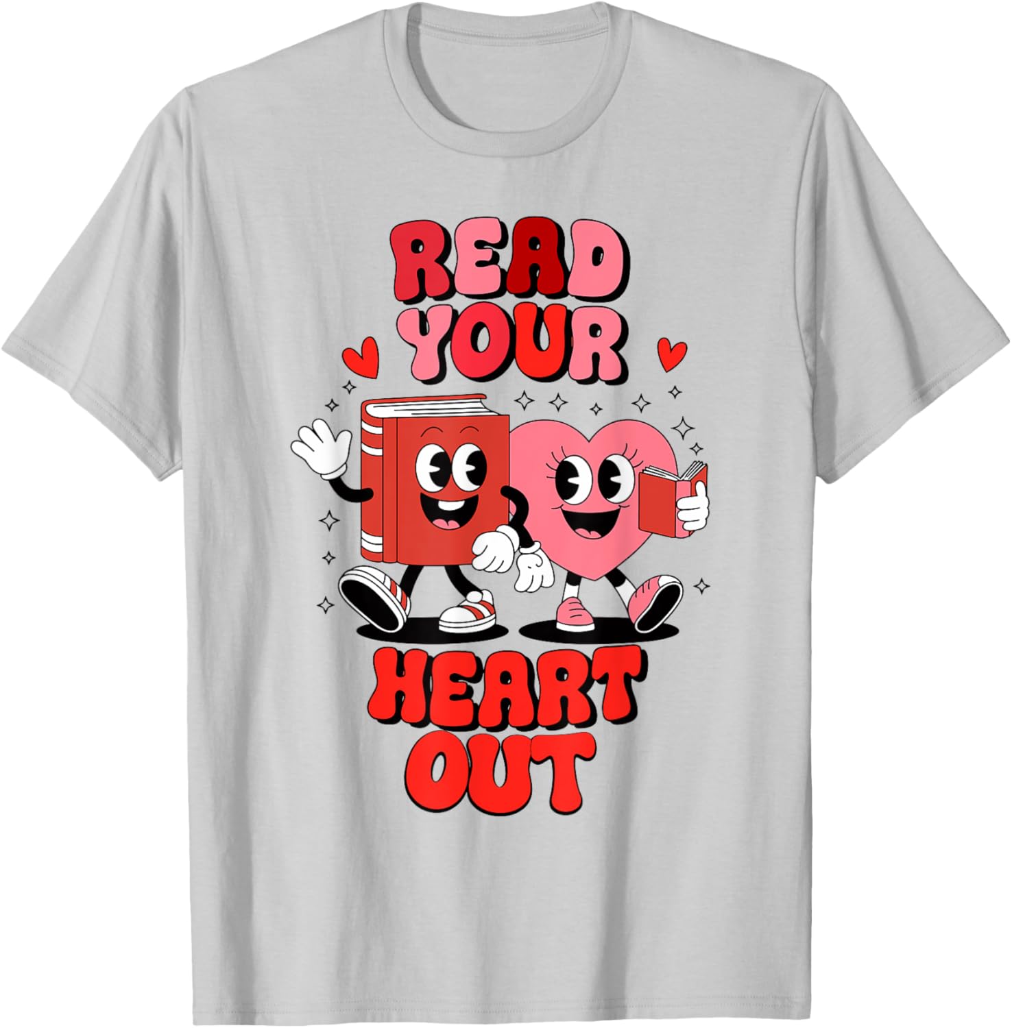 Valentine's Day Bookworm Librarian T-Shirt for Book Lovers - 8