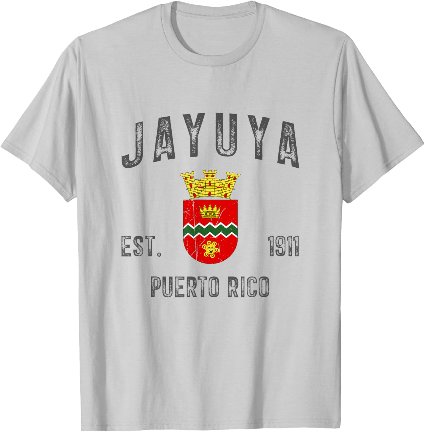 Vintage Jayuya Puerto Rico Flag T-Shirt Established 1911 for Proud Islanders - 2