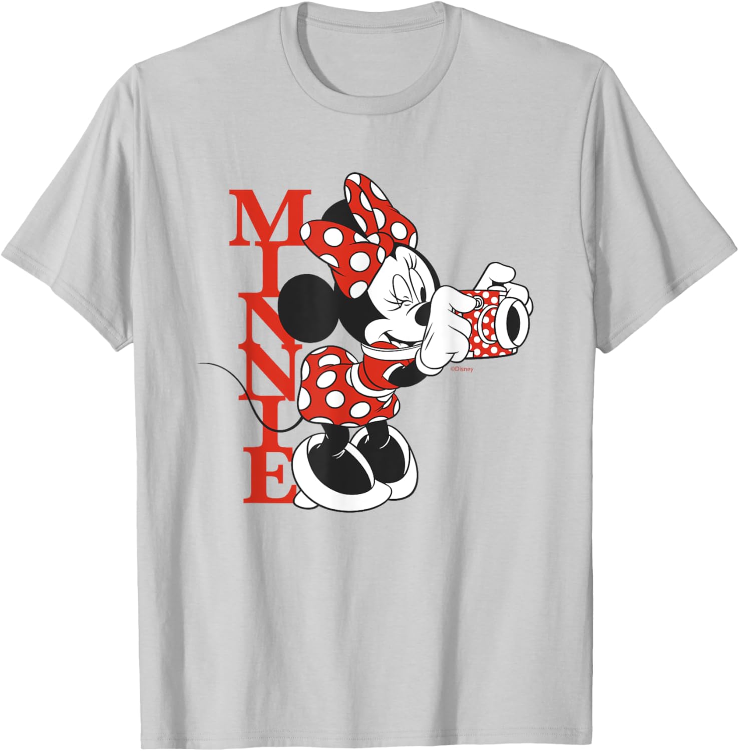 Vintage Disney Minnie Mouse Polka Dot T-Shirt with Camera for Fashion Lovers - 11