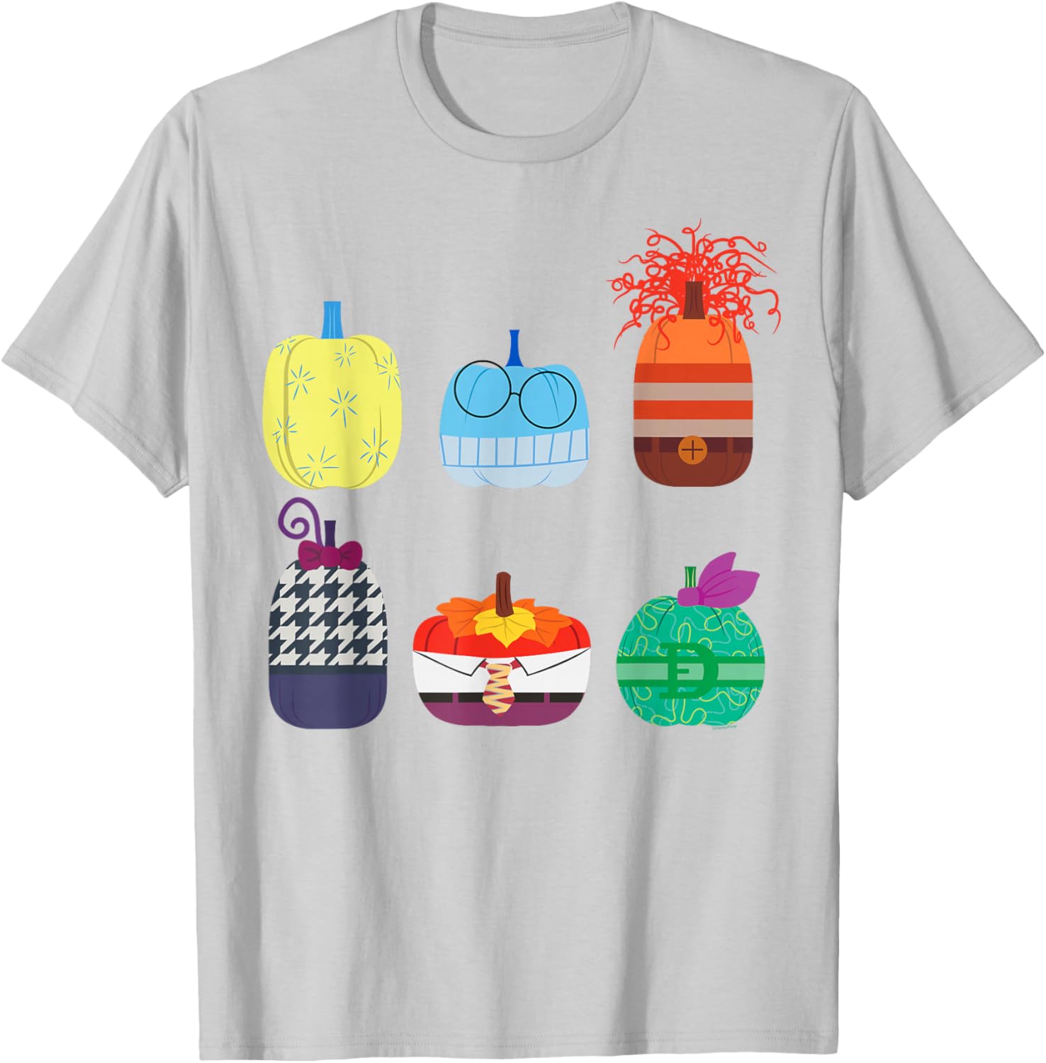 Inside Out 2 Halloween Pumpkin Grid T-Shirt for Fun Fall Fashion - 21