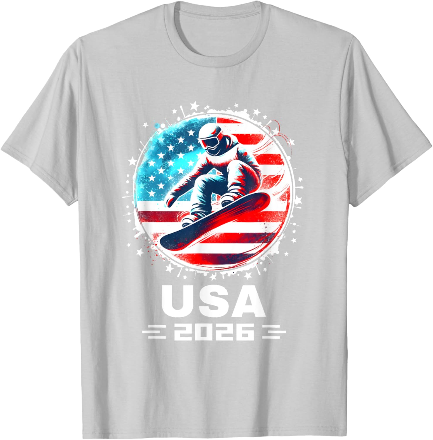 USA Team 2026 Snowboarding T-Shirt for Fans of American Style - 11