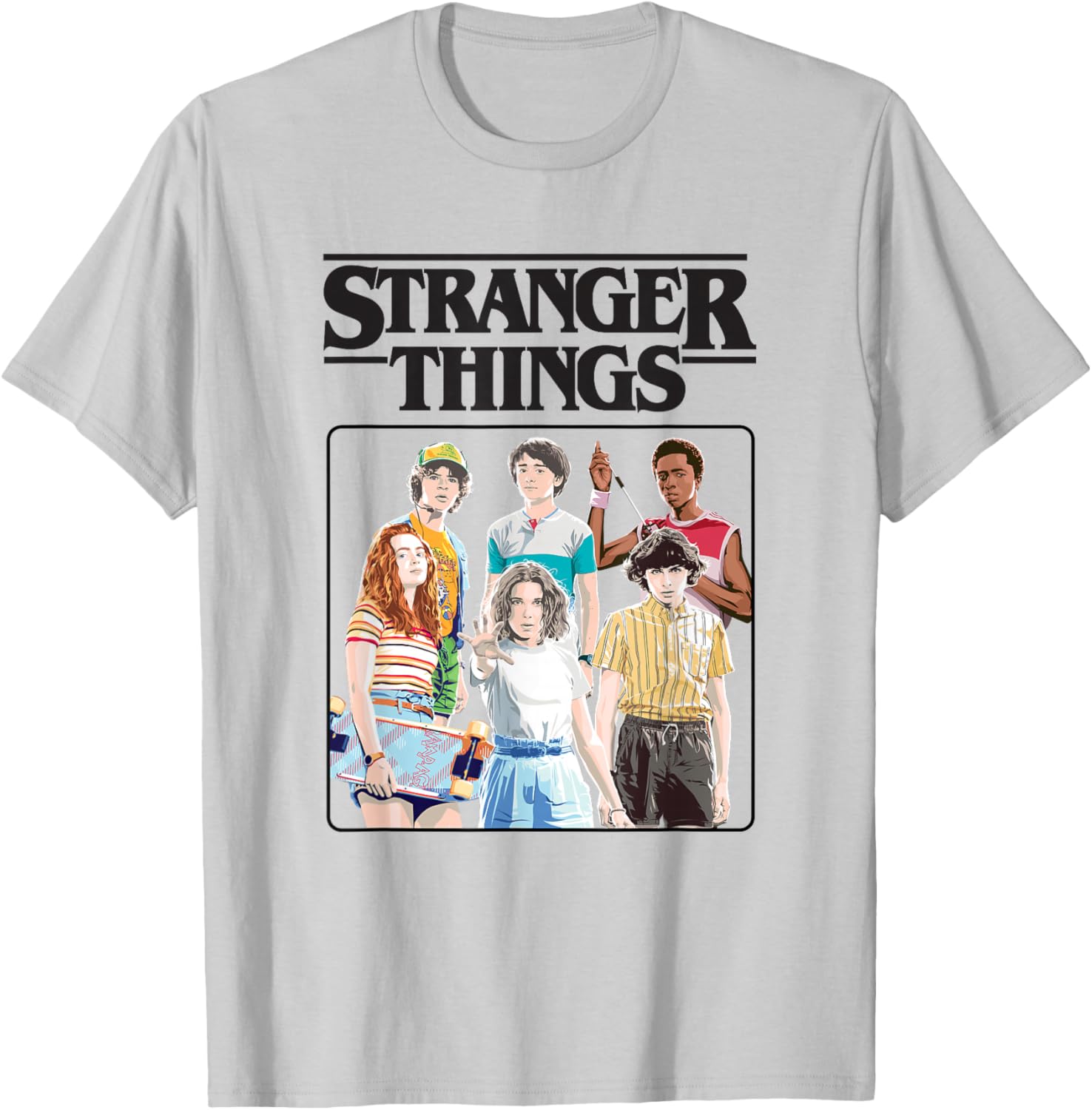 Stranger Things Vintage Eighties T-Shirt with Retro Group Logo Design - 3