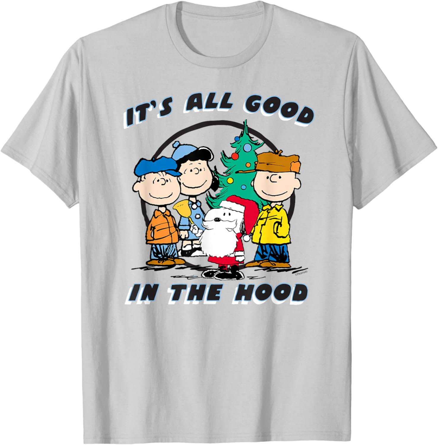Peanuts Snoopy Holiday It's All Good in the Hood Graphic T-Shirt - 2