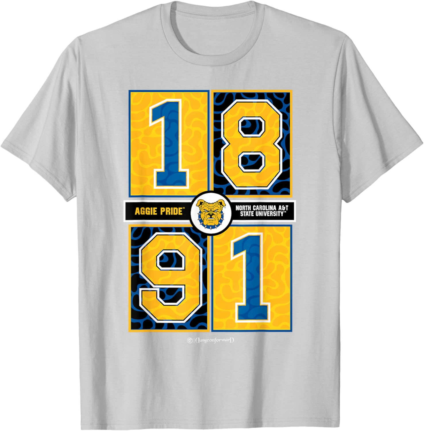 North Carolina A&T State University Aggie Concrete Date T-Shirt for Fans - 7
