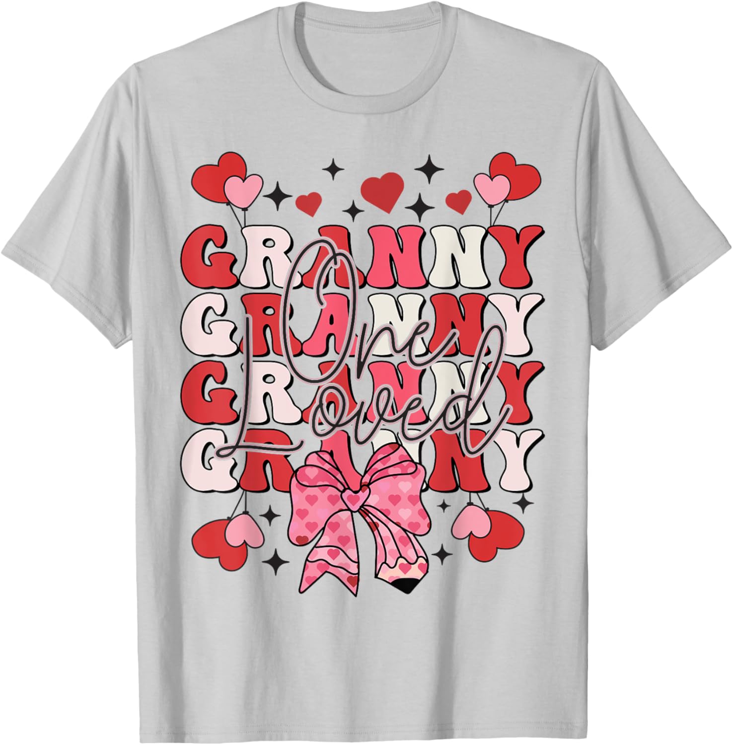 One Loved Granny Valentine's Day T-Shirt for Grandma - Cute Gift Idea - 9