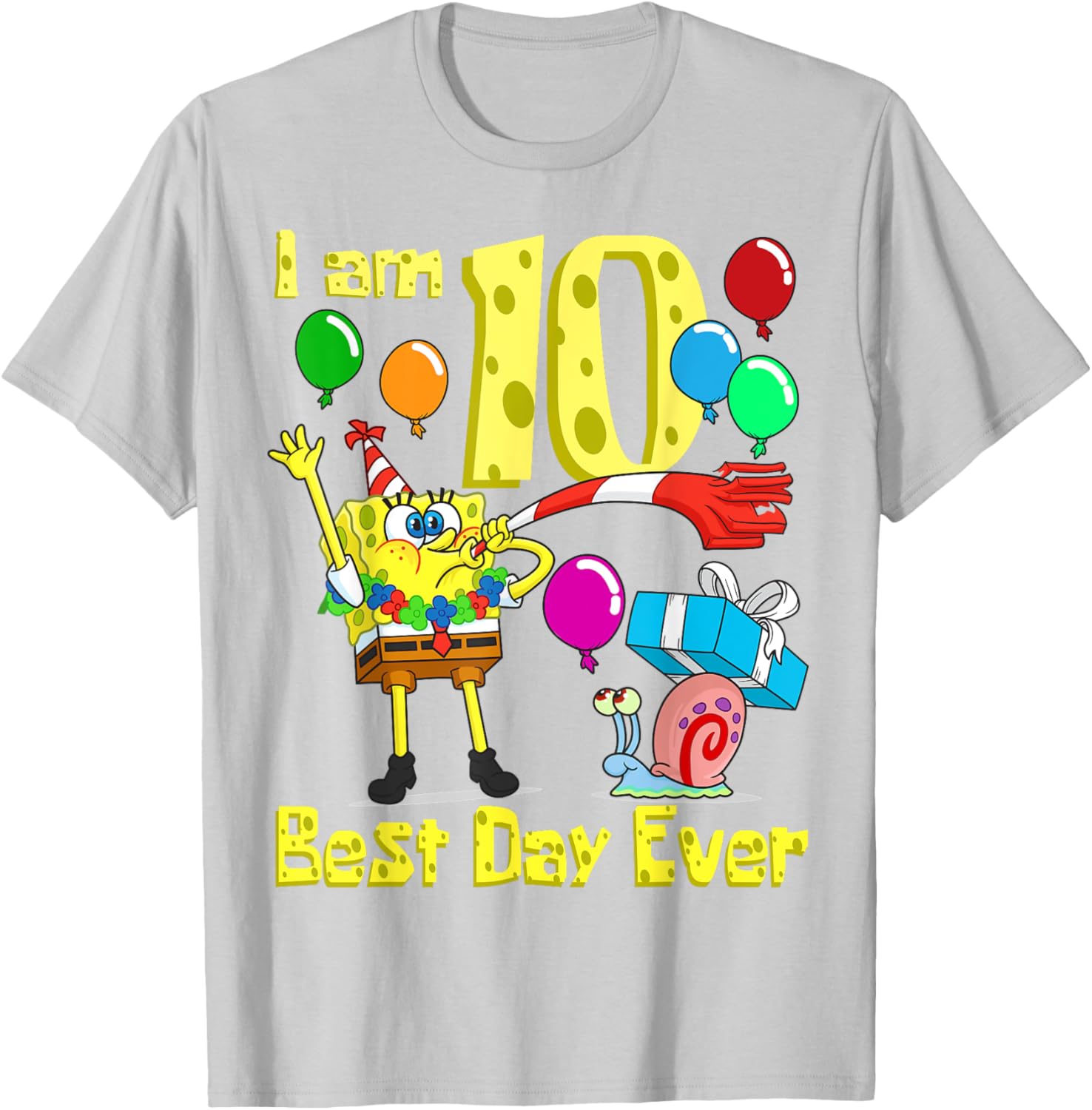 SpongeBob 10th Birthday Party T-Shirt by Mademark for Fun Celebrations - 17
