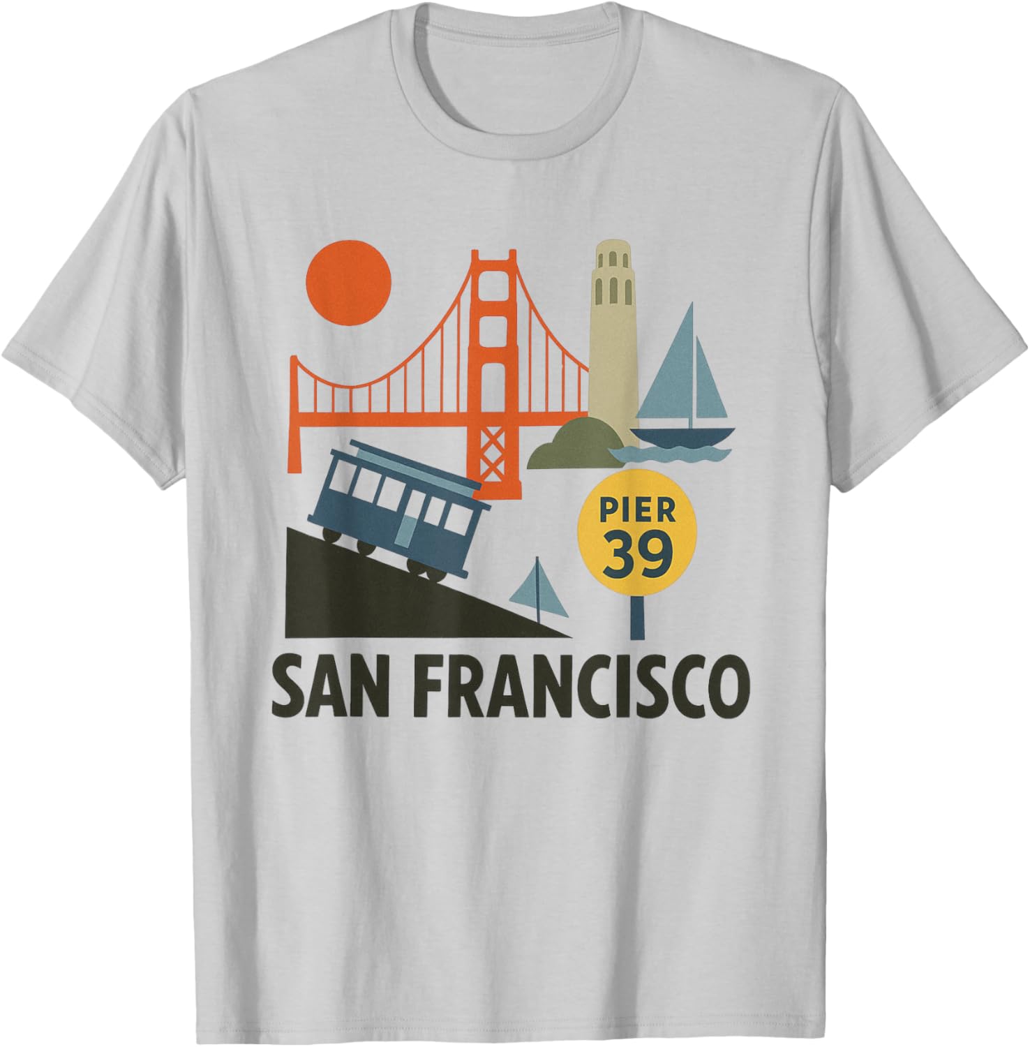 San Francisco Icons T-Shirt Featuring Famous City Landmarks - 3