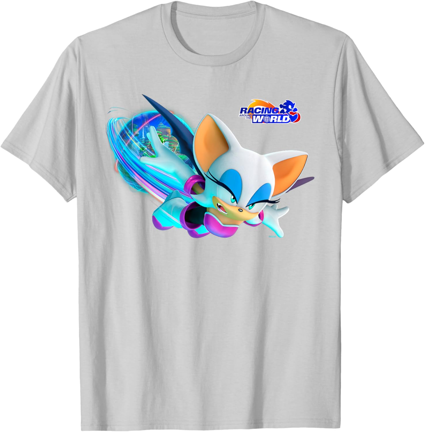 Sonic the Hedgehog Racing Around the World Rouge T-Shirt for Fans - 11