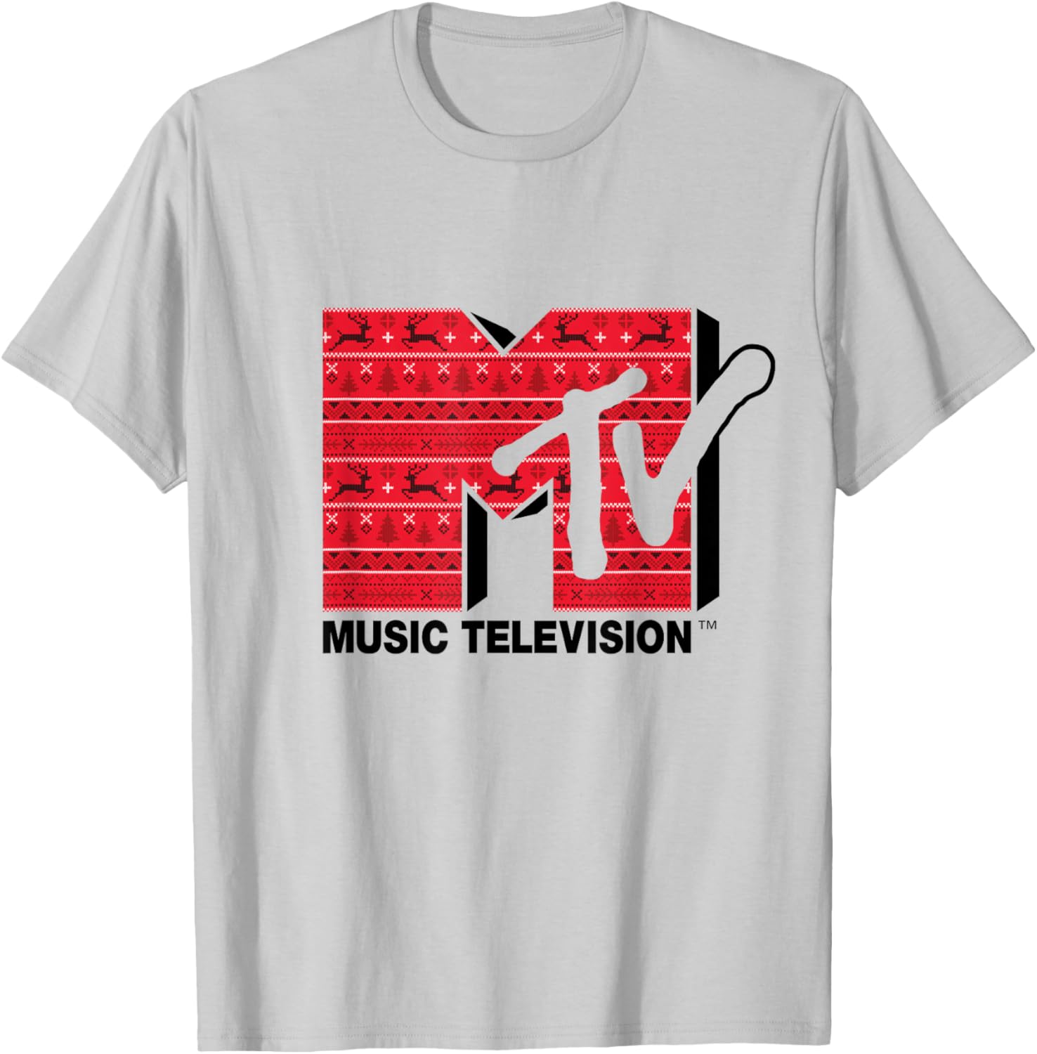 Mademark x MTV Ugly Christmas Style T-Shirt - Festive Retro Logo Wear - 5