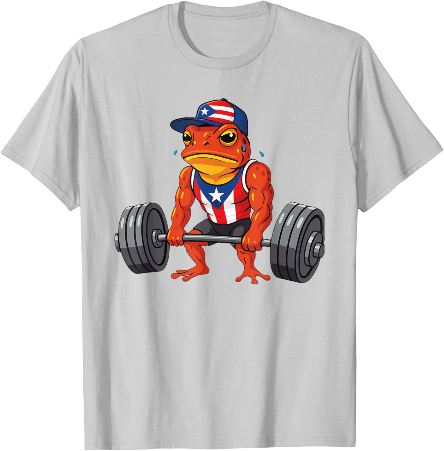 Taino Coqui Frog Gym Training T-Shirt with Puerto Rico Flag Design - 10
