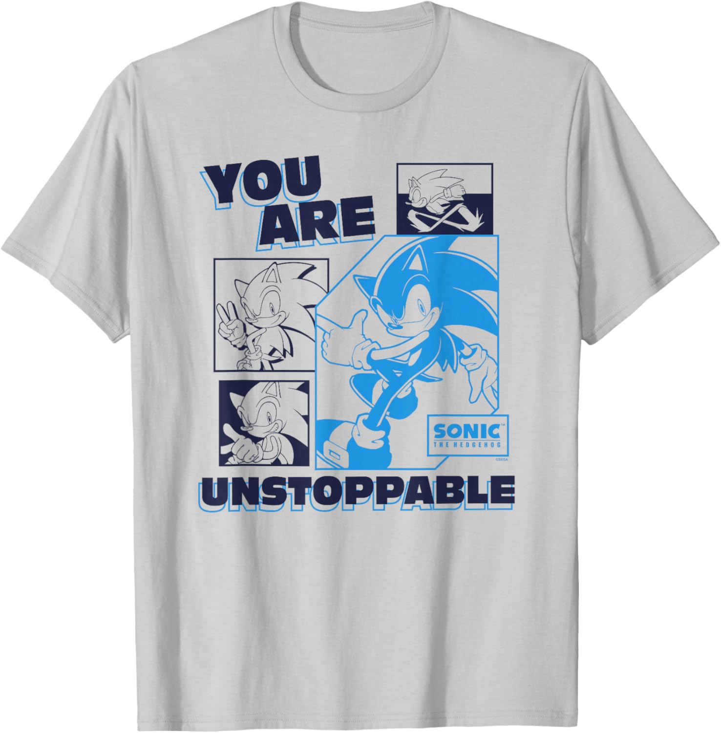 Sonic The Hedgehog Unstoppable Logo T-Shirt for Father's Day Gift - 5