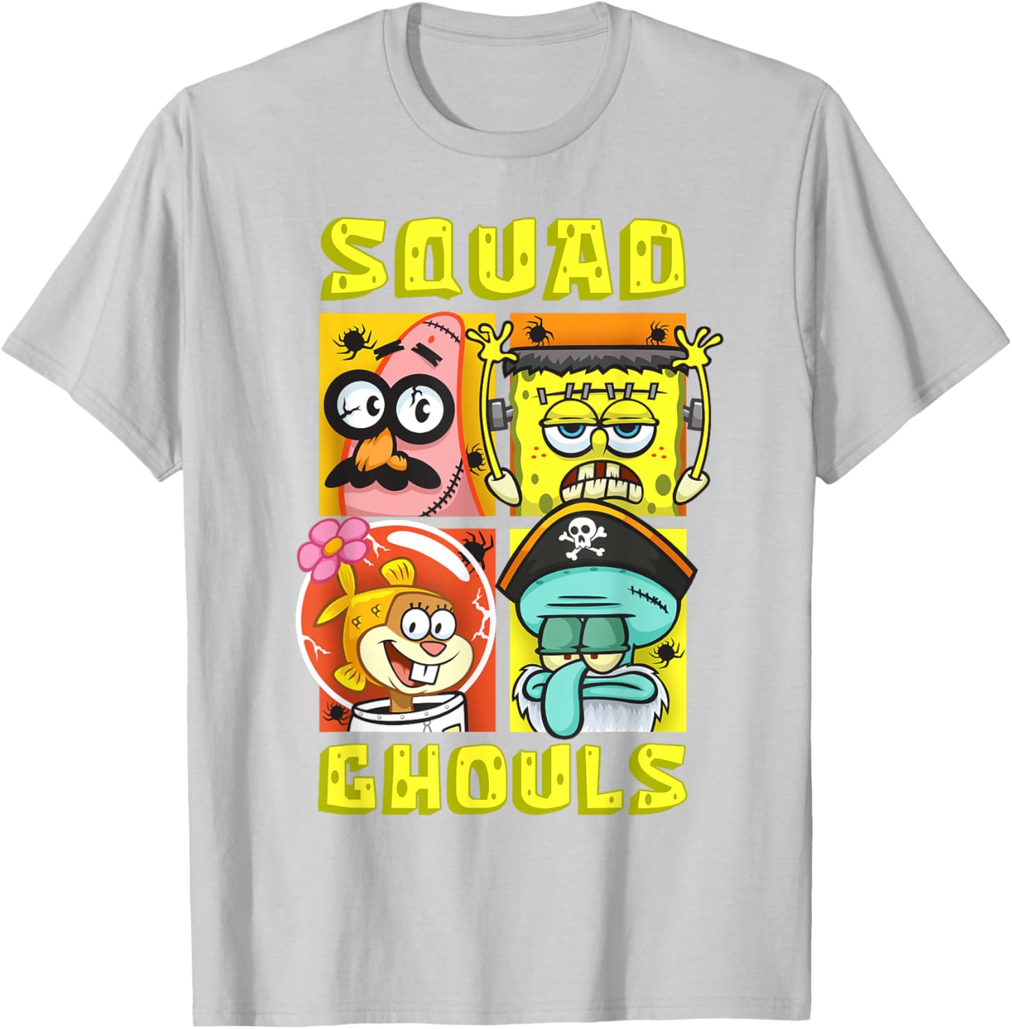 Mademark SpongeBob Halloween Squad T-Shirt with Patrick, Squidward & Sandy - 3