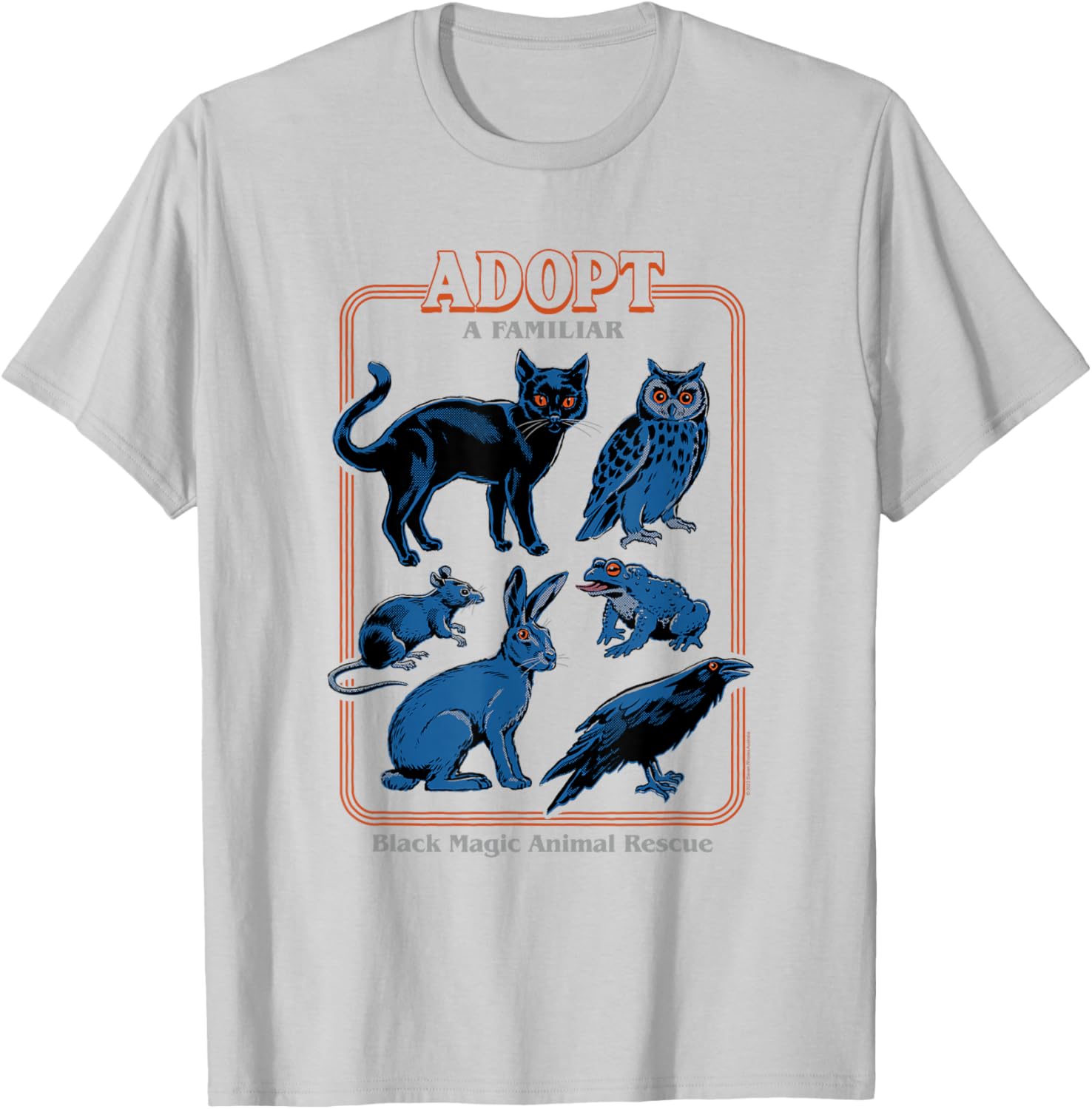 Steven Rhodes Black Magic Adopt a Familiar Retro T-Shirt for Fun Lovers - 5
