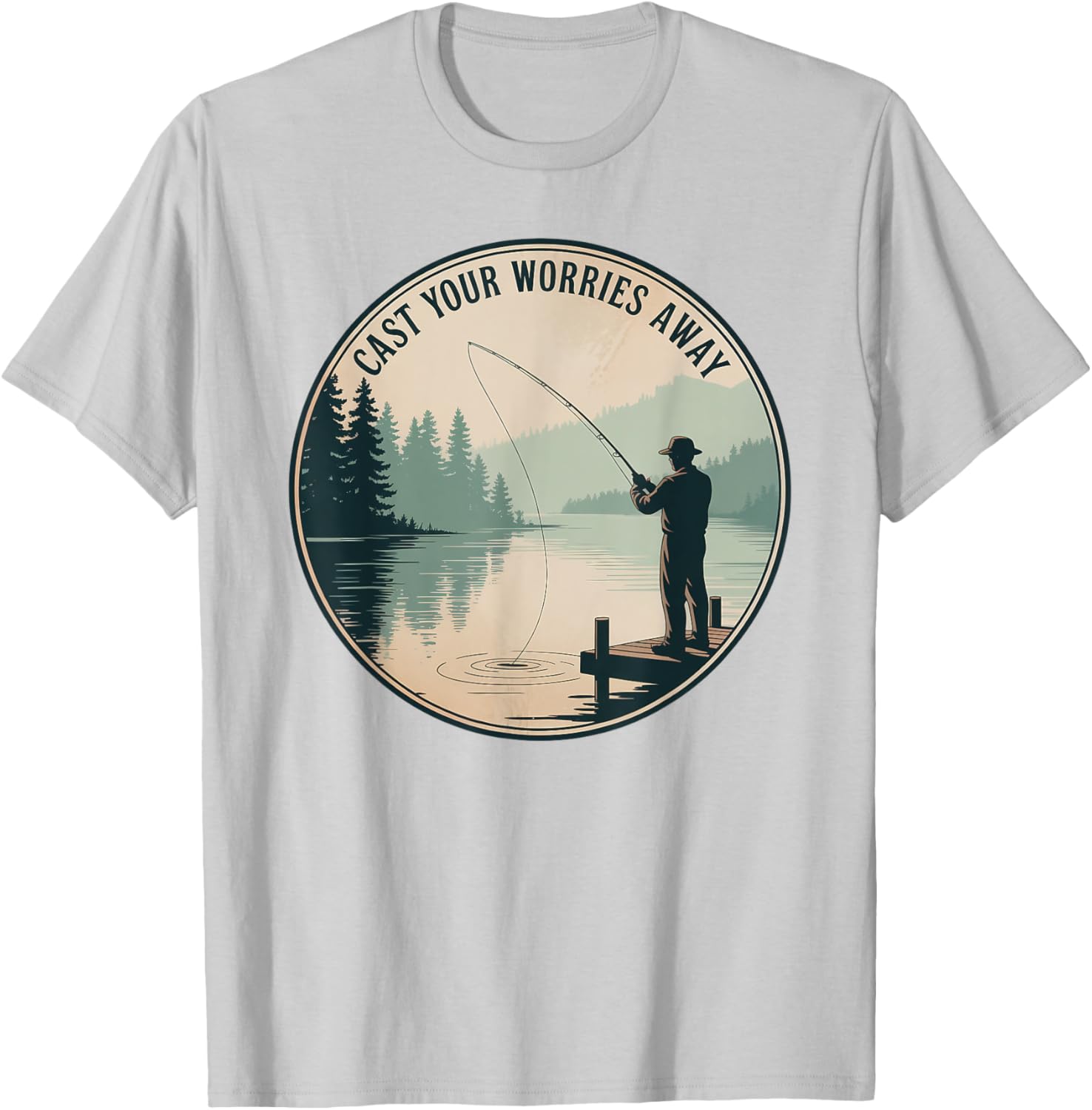 Relaxing Fishing Scenery T-Shirt for Nature Lovers and Outdoor Enthusiasts - 3