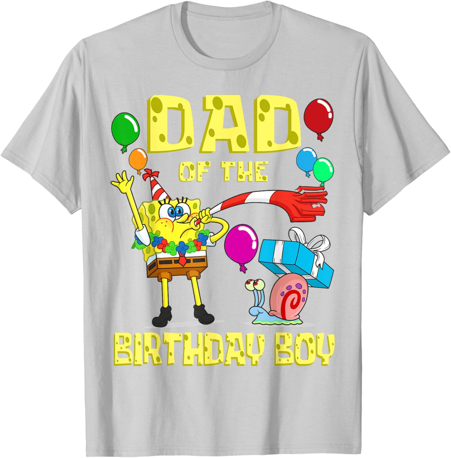 SpongeBob Daddy of the Birthday Boy Theme T-Shirt for Fun Parties - 9