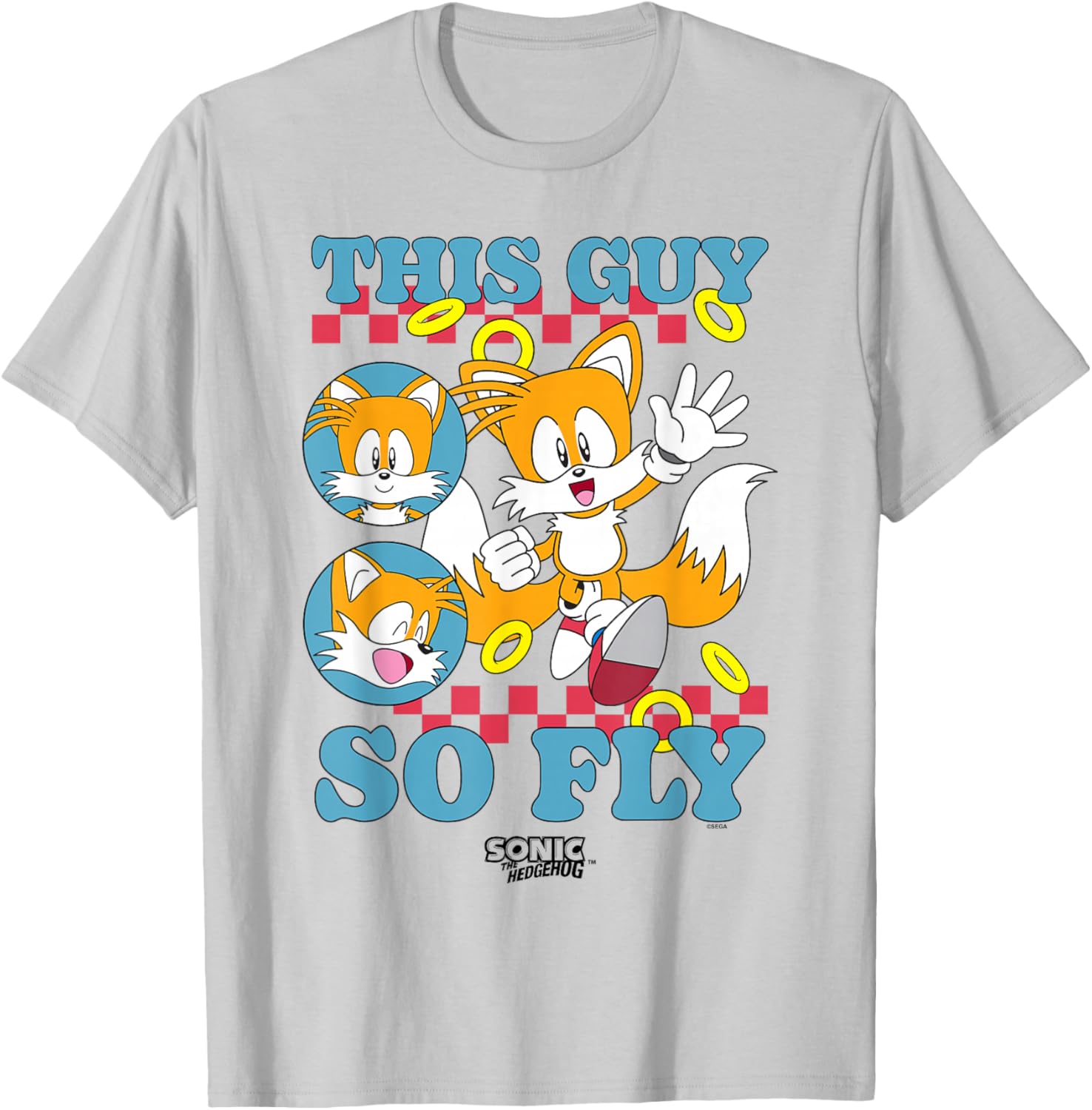 Sonic The Hedgehog Vintage Tails Logo T-Shirt for Fans and Collectors - 1