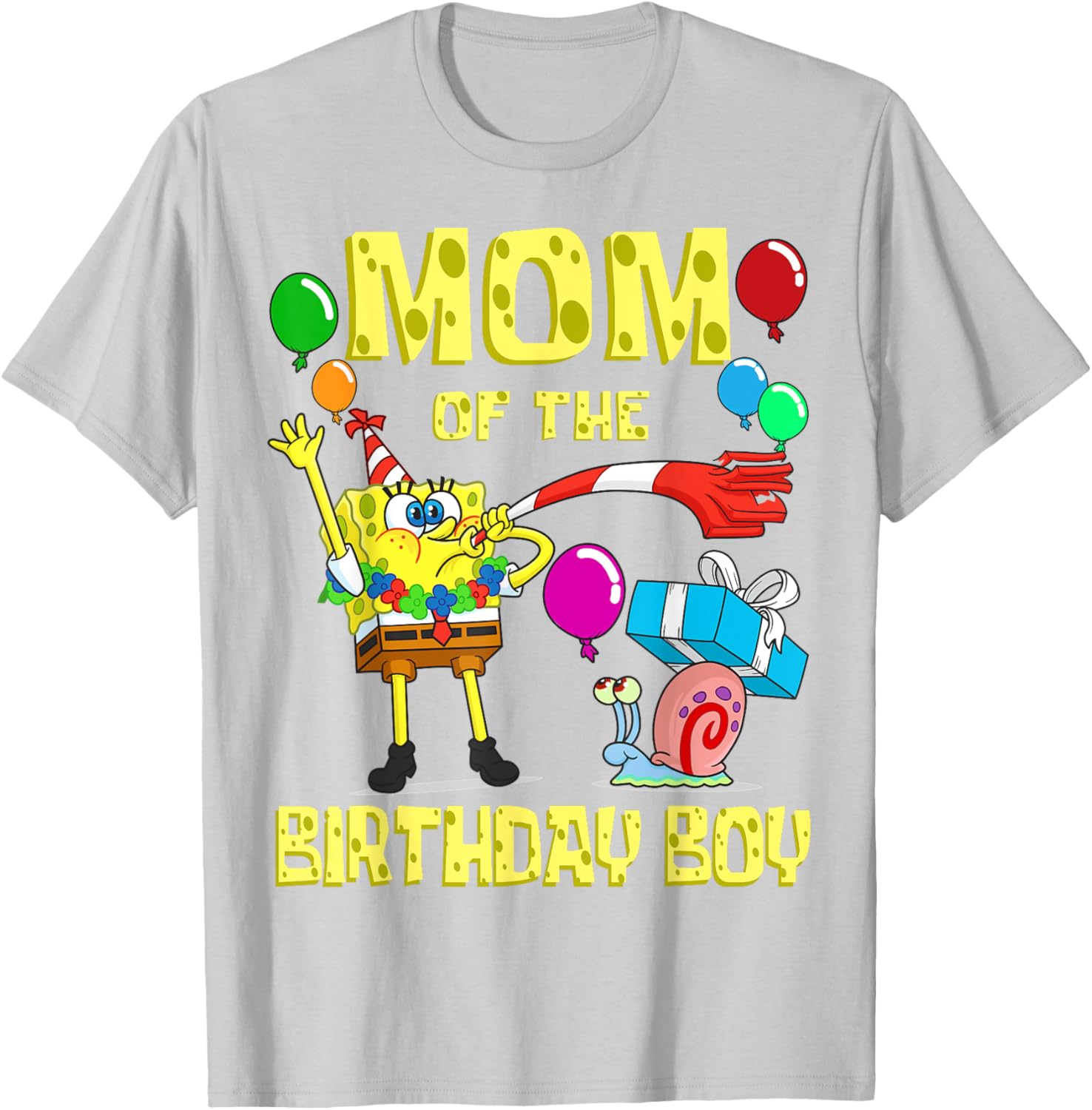 SpongeBob Mommy of the Birthday Boy Party T-Shirt for Fun Celebrations - 8