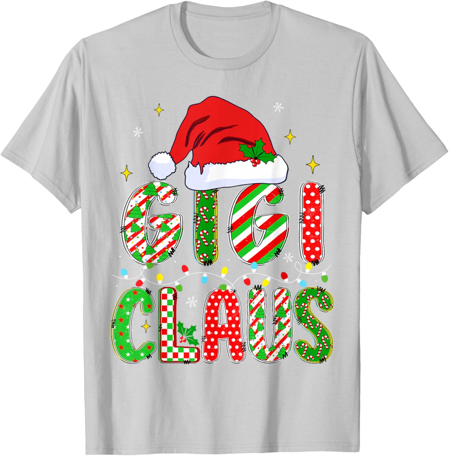 Festive HUGvyn Mom Matching Pajama T-Shirt for Family Christmas Fun - 4