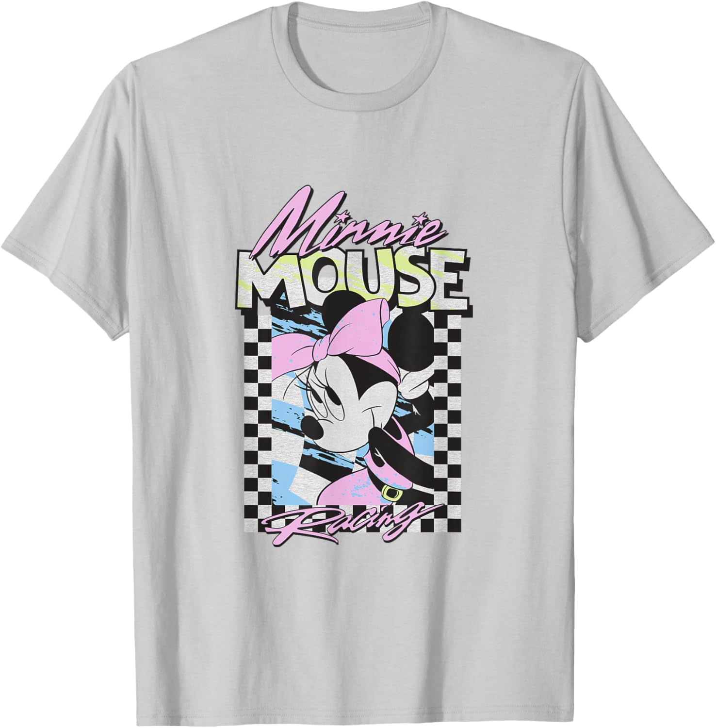 Retro Mickey and Friends Checkered Flag T-Shirt for Fun Racing Fans - 5