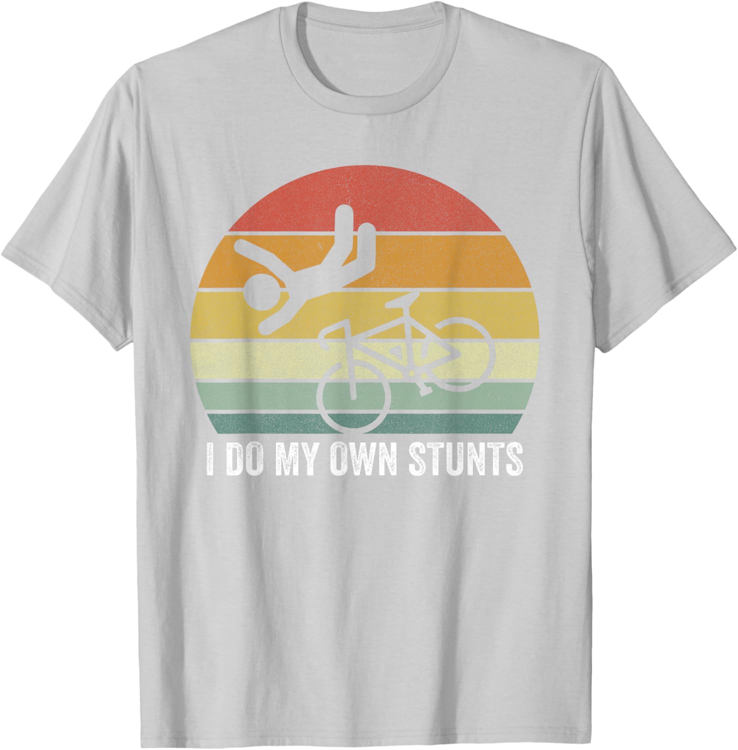 Vintage Retro I Do My Own Stunts Shirt for Bike Lovers - Fun T-Shirt - 7