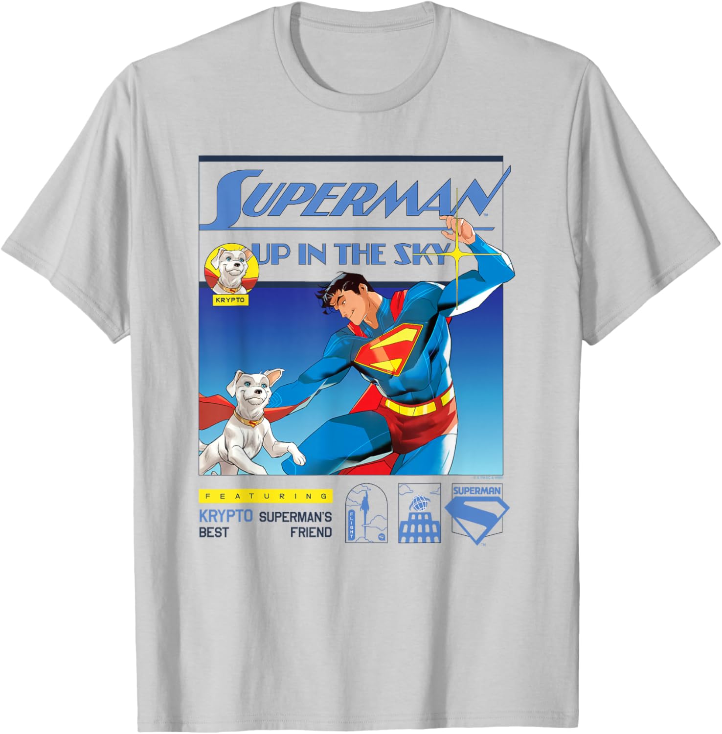 Superman 2025 Up In The Sky Krypto Poster T-Shirt for Fans - 4