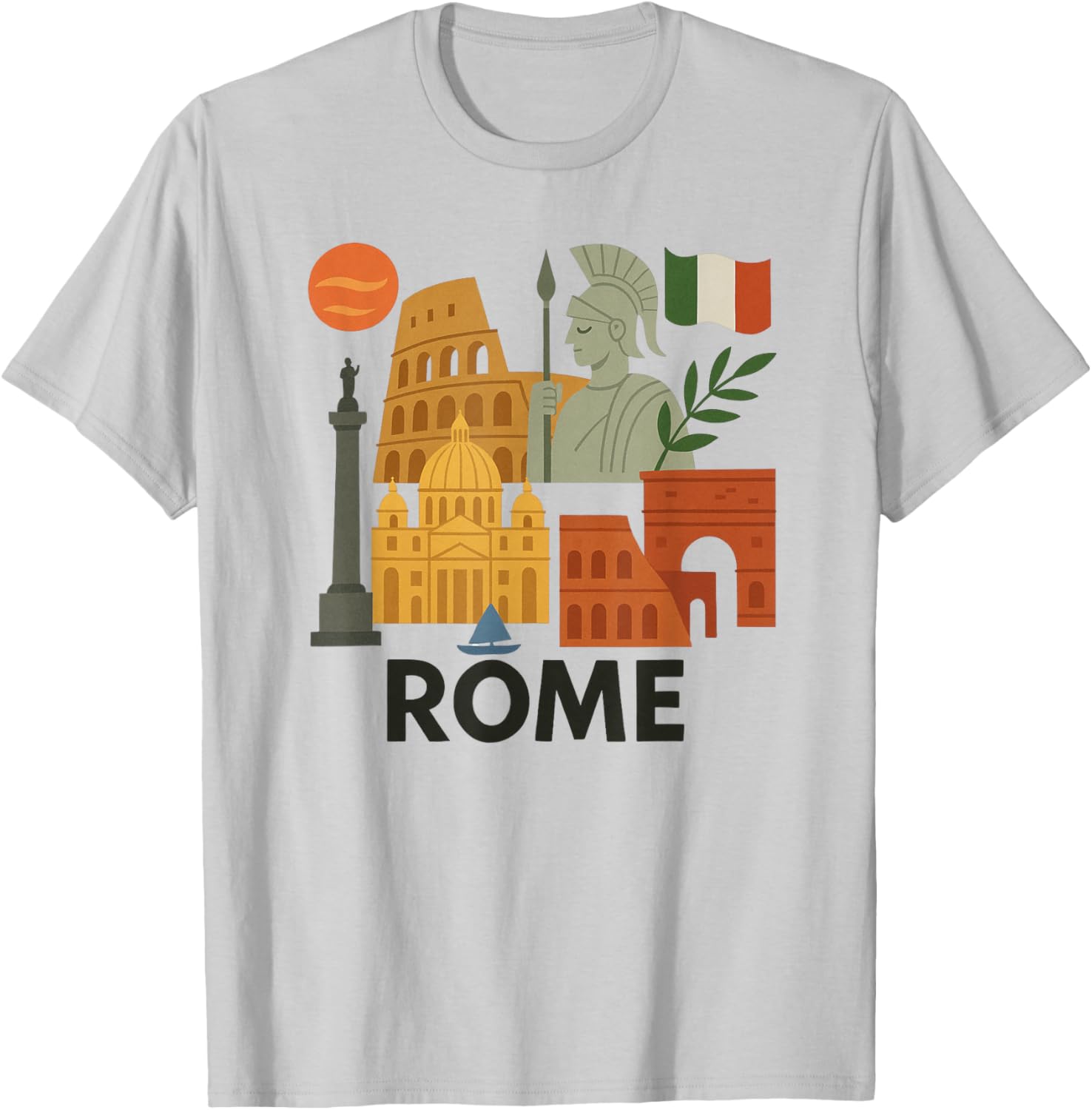 Rome Italy Landmarks Graphic Tee Perfect Souvenir for Travelers - 7