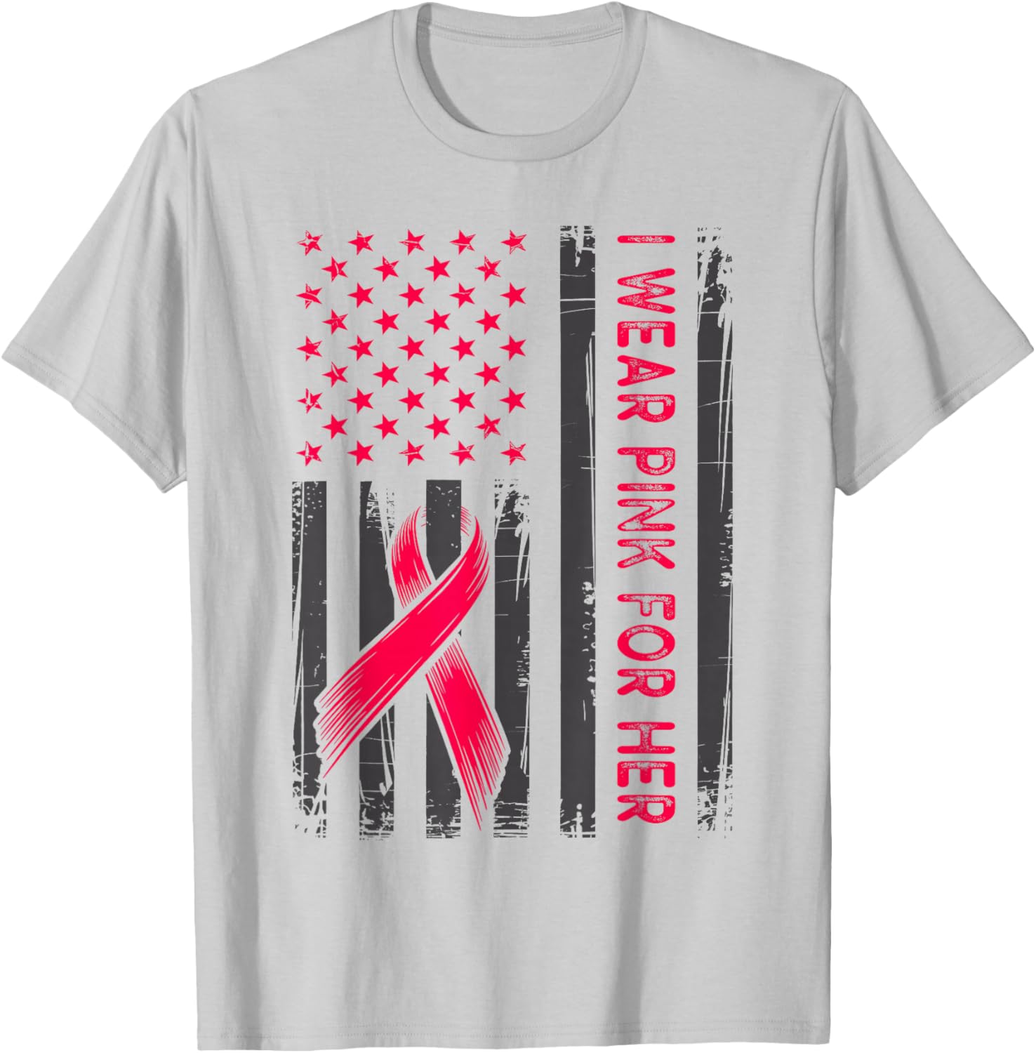 Support Breast Cancer Awareness with I Wear Pink for Her T-Shirt - 7
